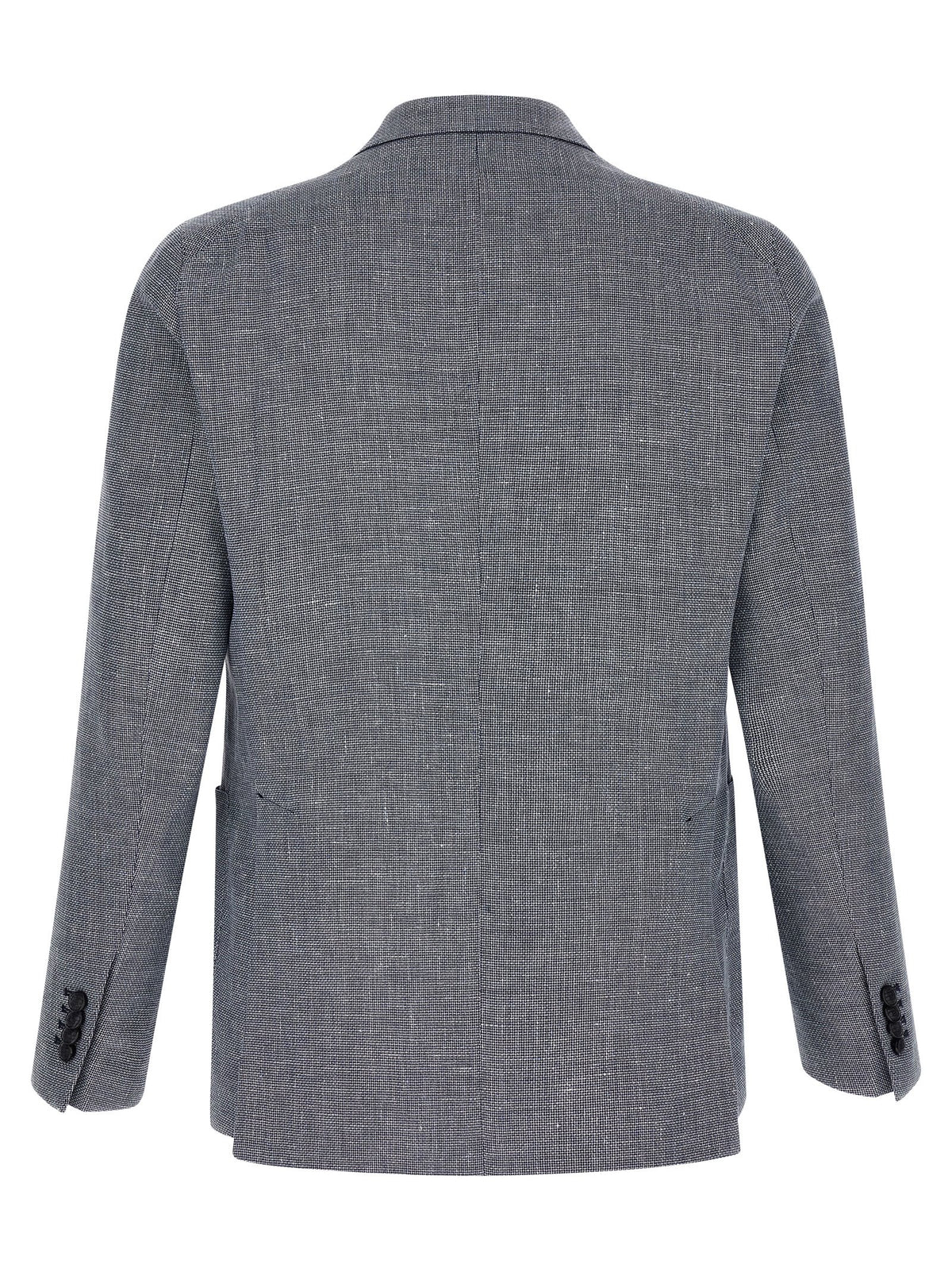 Tagliatore Blue Linen Blazer - Exquisite Italian Luxury Craftsmanship