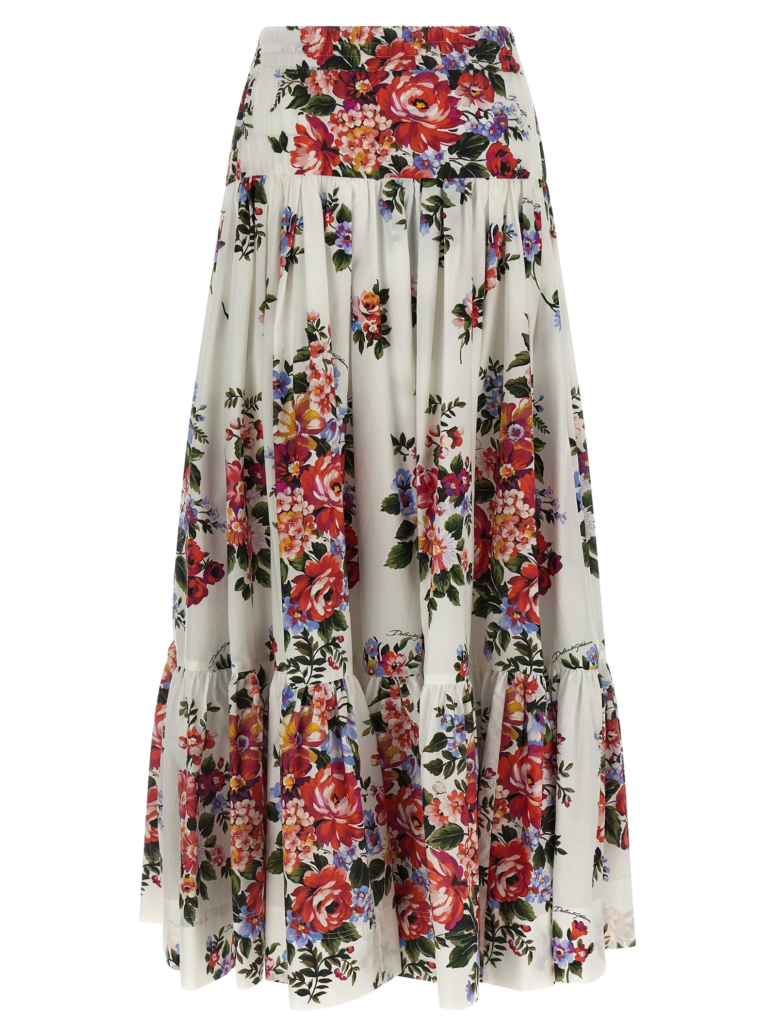 Dolce & Gabbana White Cotton Mini Skirt - Timeless Italian Elegance