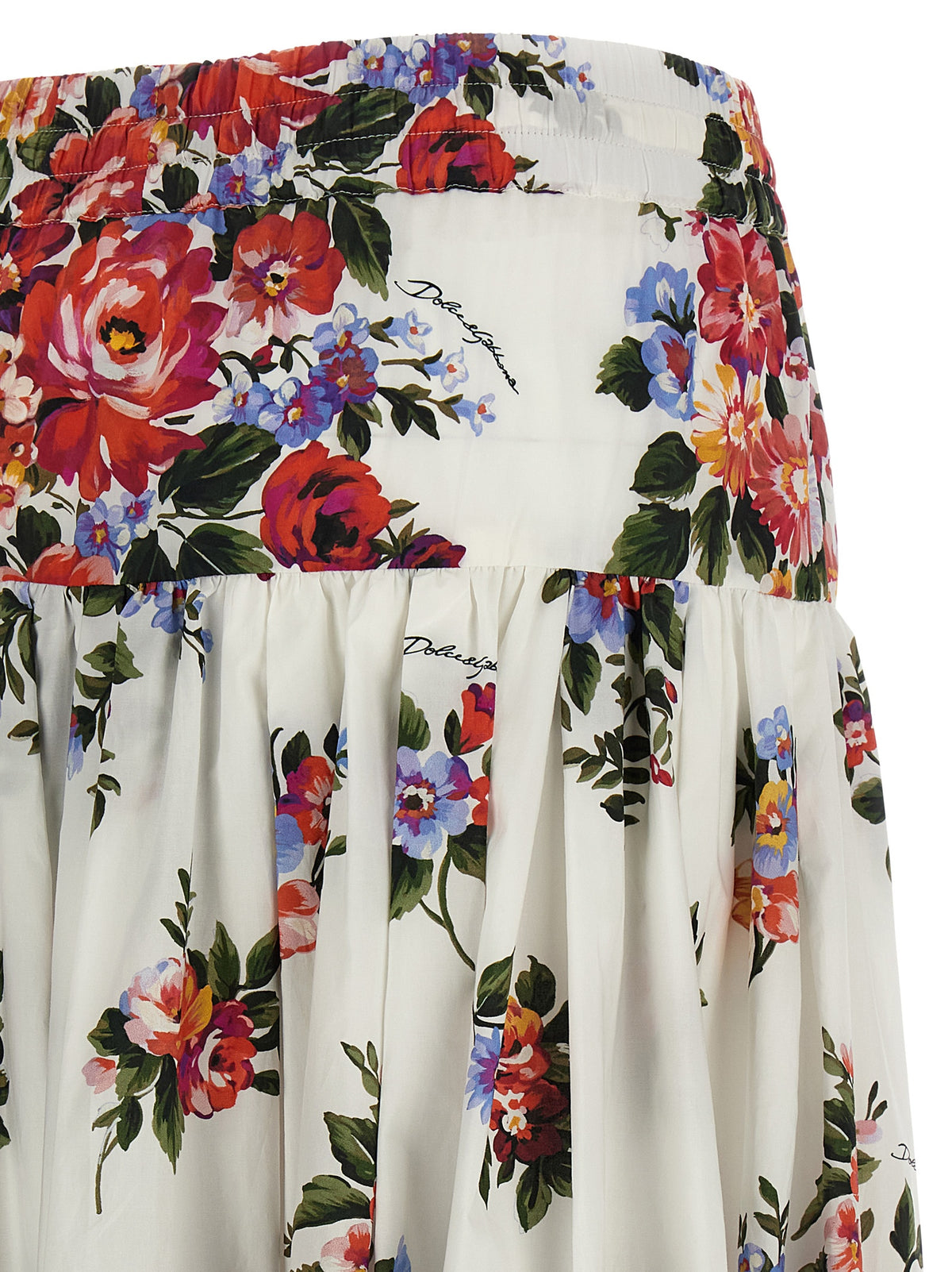 Dolce & Gabbana White Cotton Mini Skirt - Timeless Italian Elegance