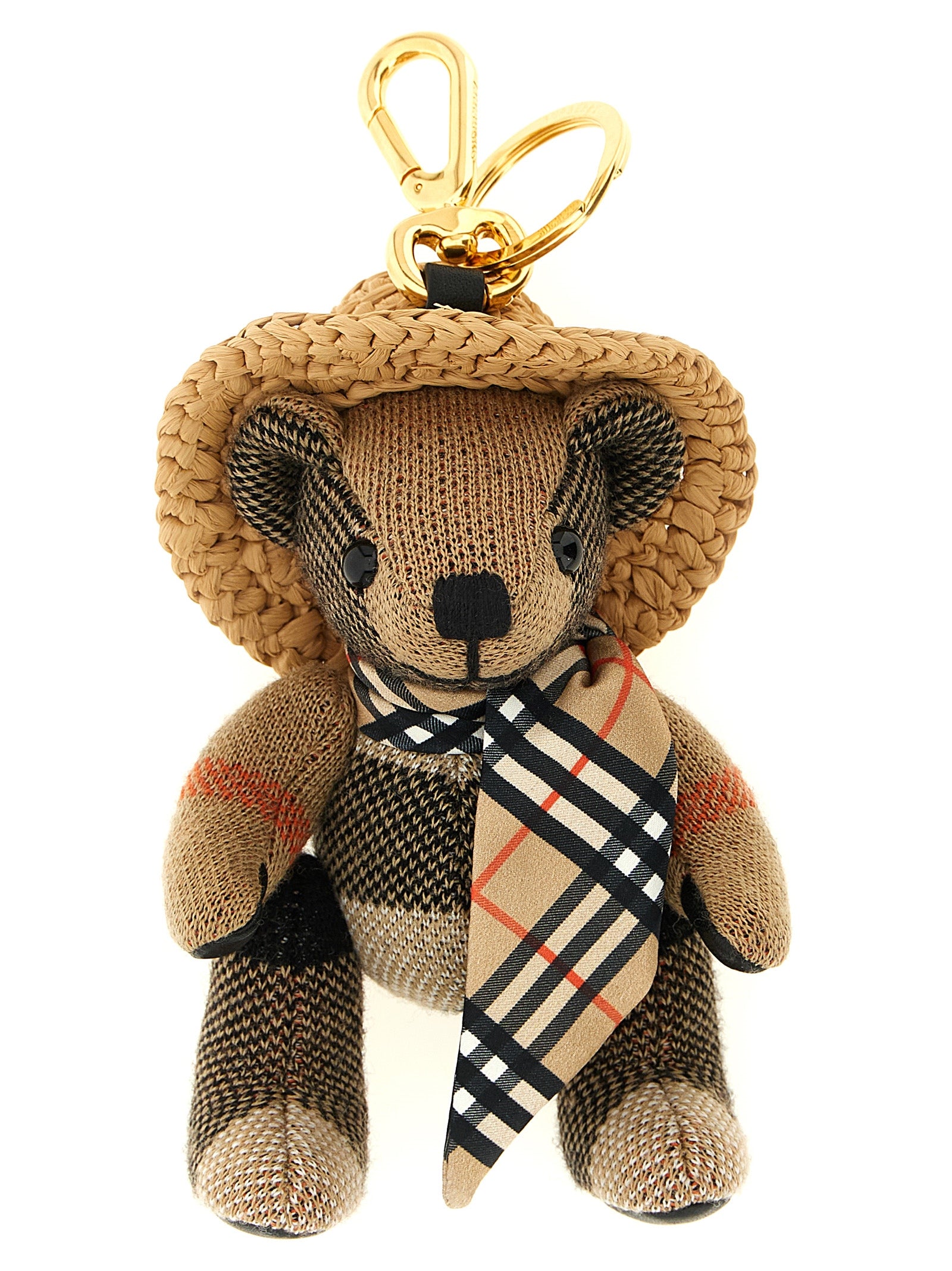 Burberry Beige Wool Keychain - Artisanal Luxury Accessory