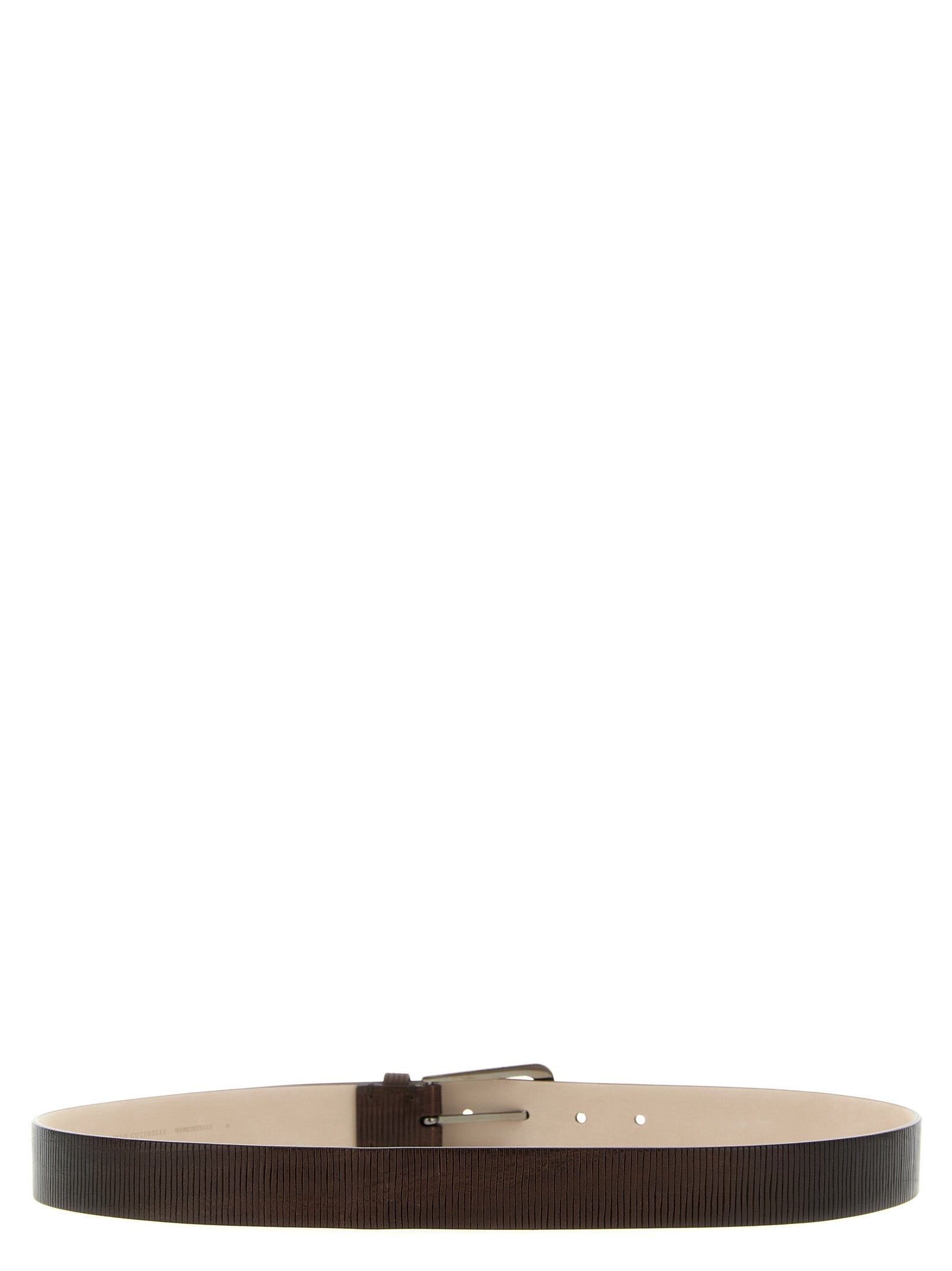 Brunello Cucinelli Brown Leather Belt - Artisanal Luxury Accessory