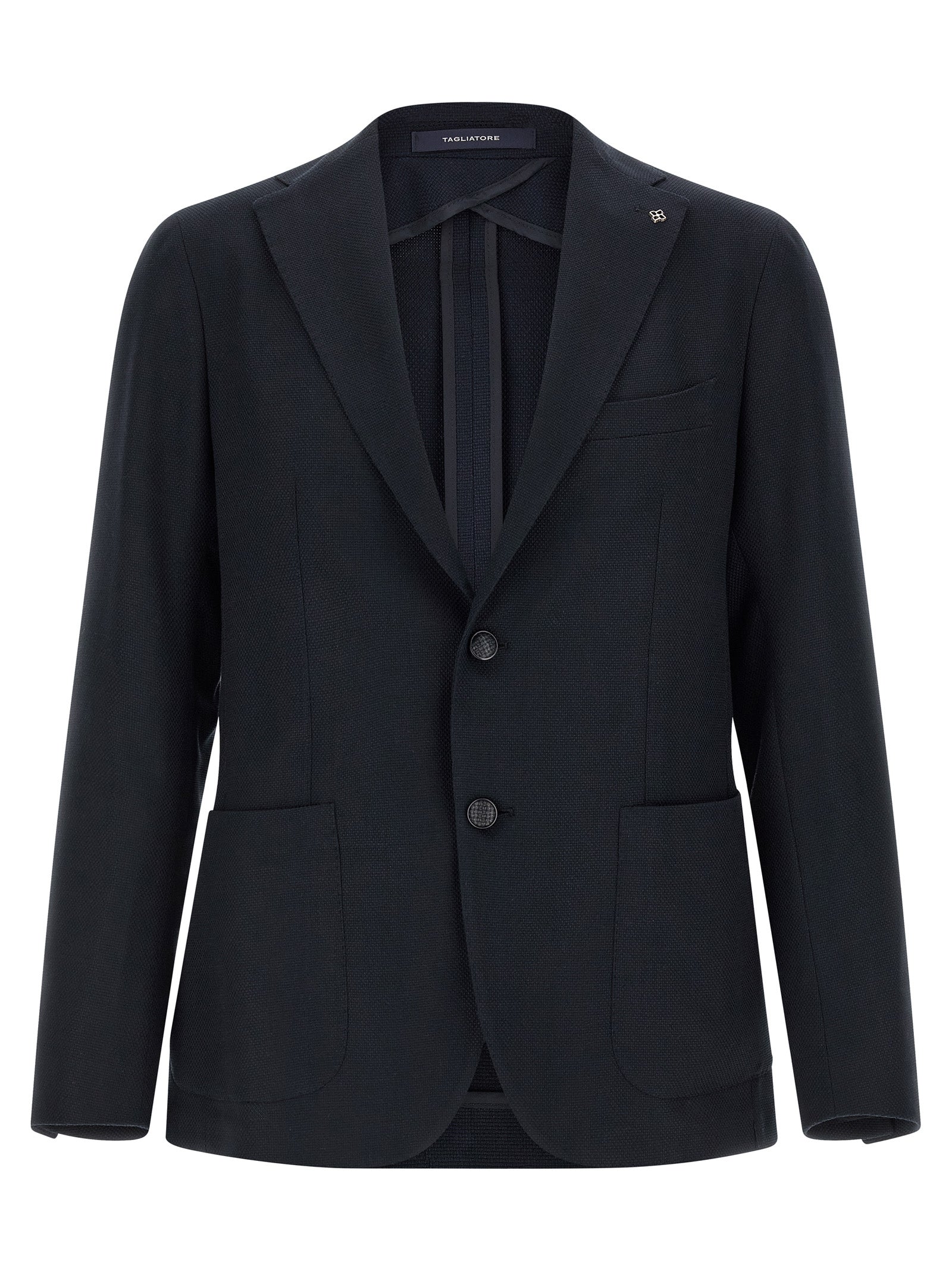 Indulge in the TAGLIATORE Montecarlo blazer, where artisanal Italian craftsmanship meets luxurious stretch cotton and virgin wool, perfect for the discerning individual.