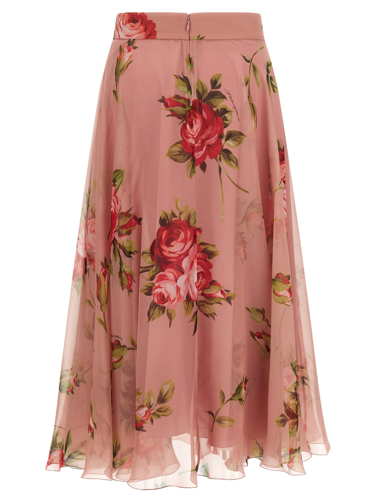 Dolce & Gabbana Silk Midi Skirt - Exquisite Luxury Fashion