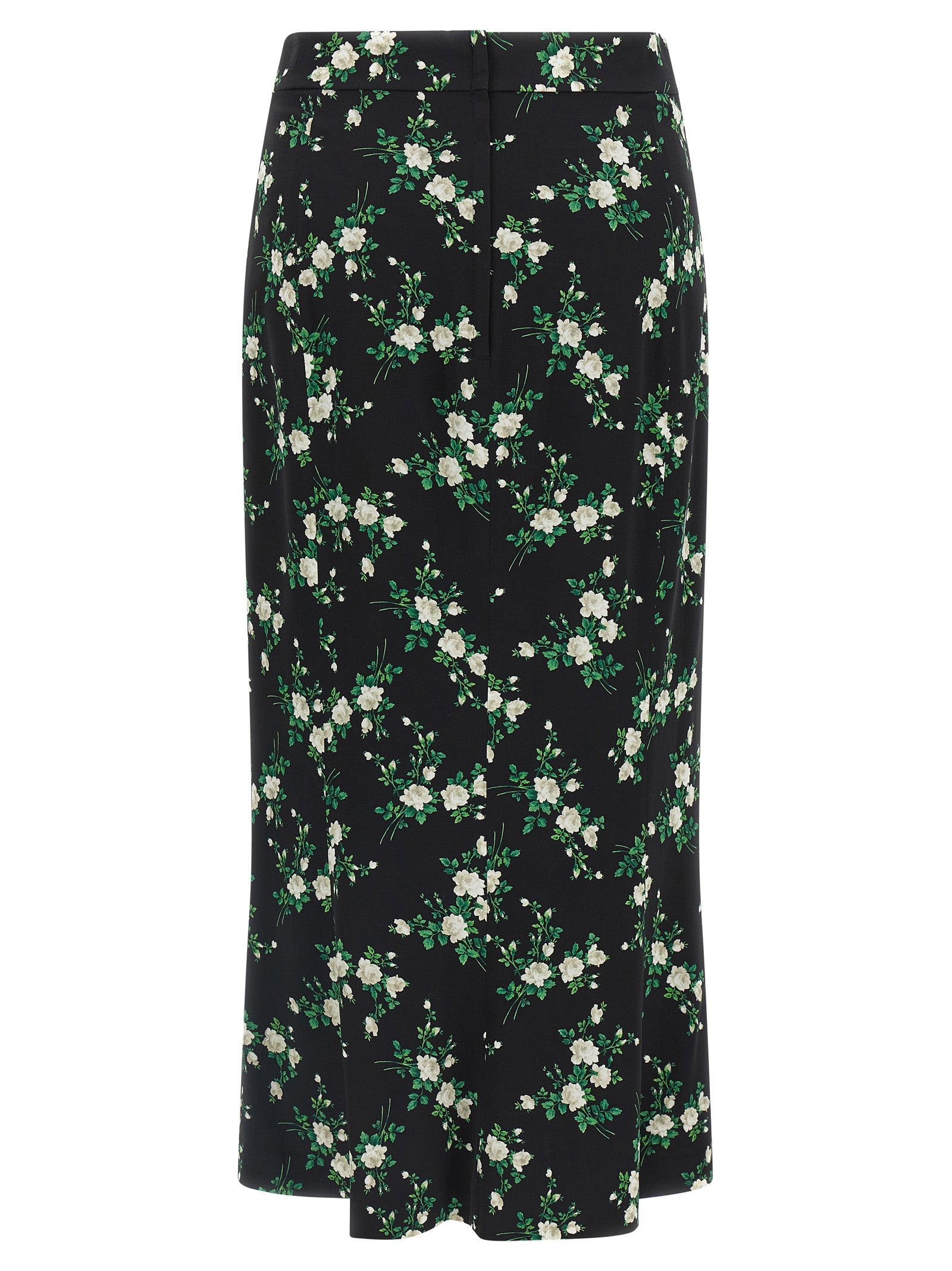 Dolce & Gabbana Black Silk Midi Skirt