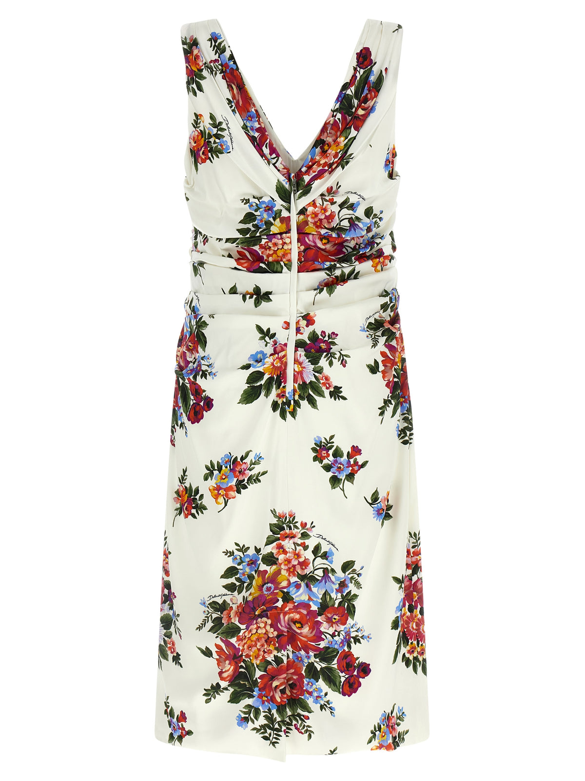 Dolce & Gabbana White Viscose Midi Dress - Timeless Luxury Couture