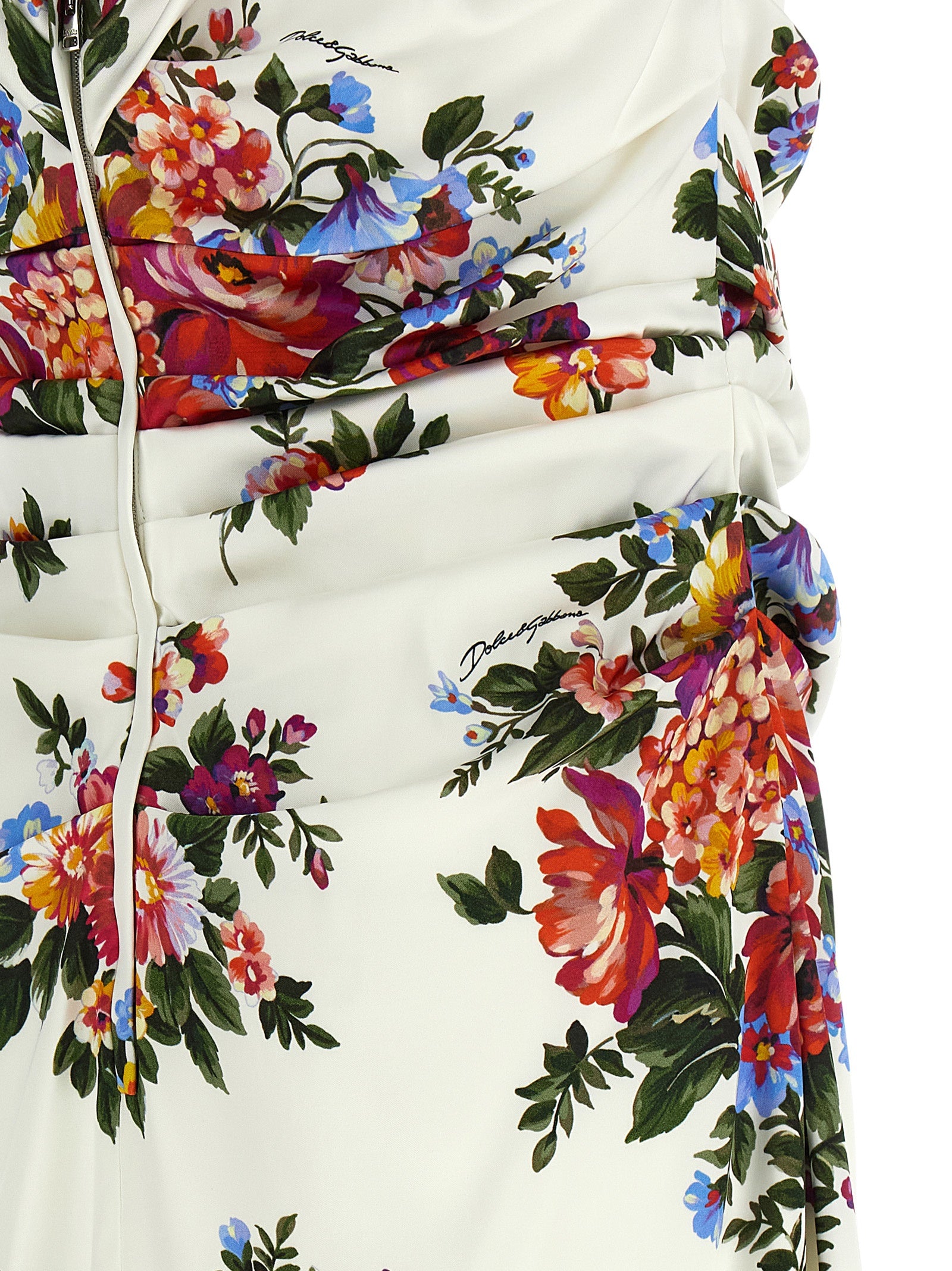 Dolce & Gabbana White Viscose Midi Dress - Timeless Luxury Couture