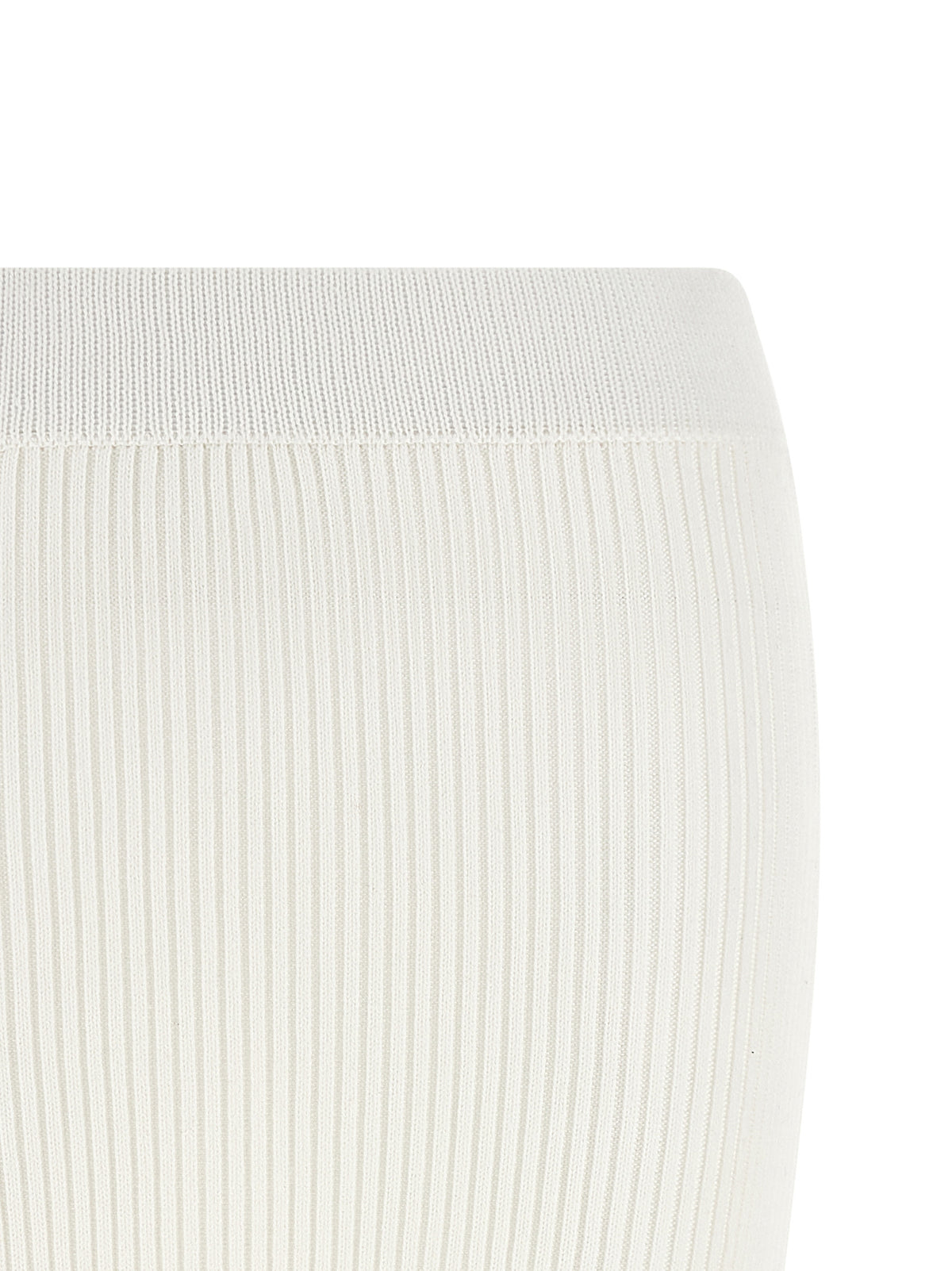 Ganni White Organic Cotton Midi Skirt - Sustainable Luxury Elegance