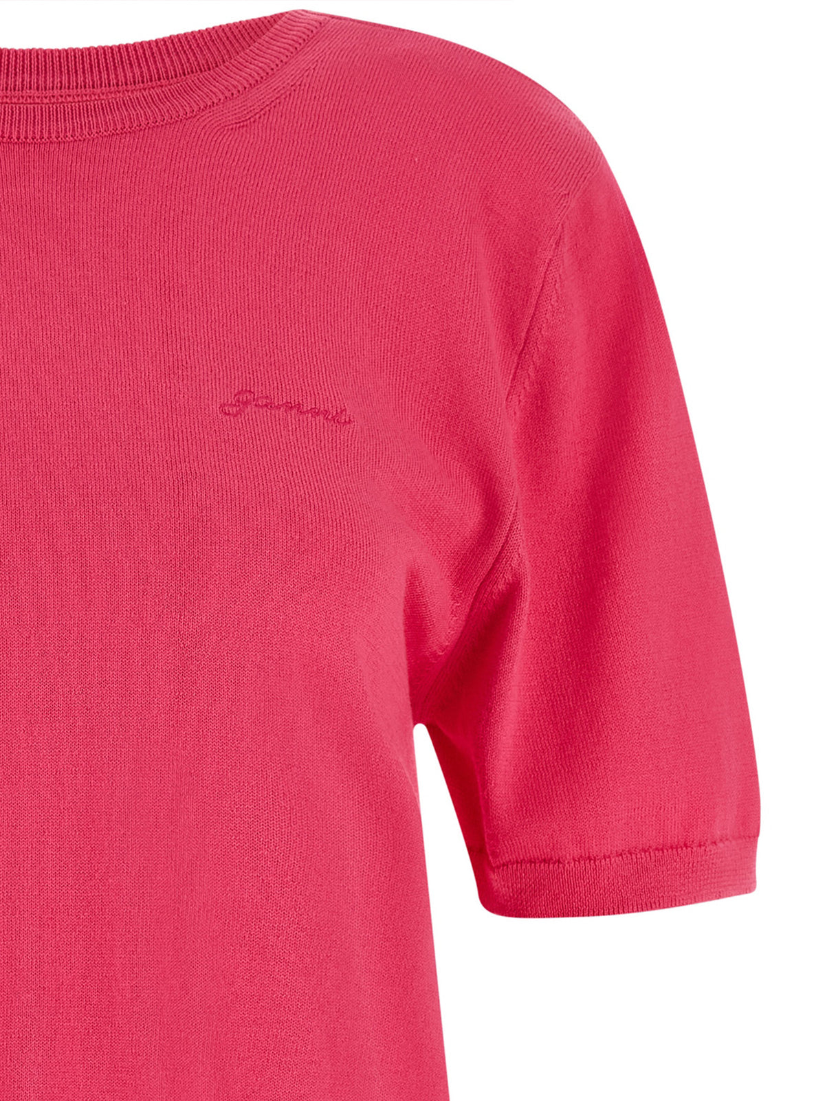 Ganni Fuchsia Organic Cotton Cardigan - Sustainable Luxury Fashion