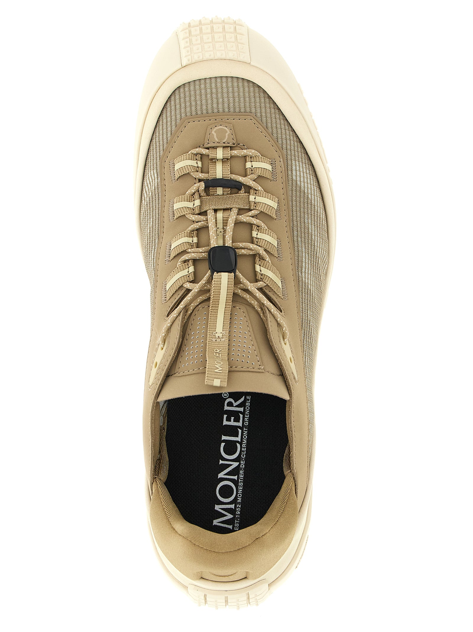 Moncler Beige Polyester Athletic Sneakers