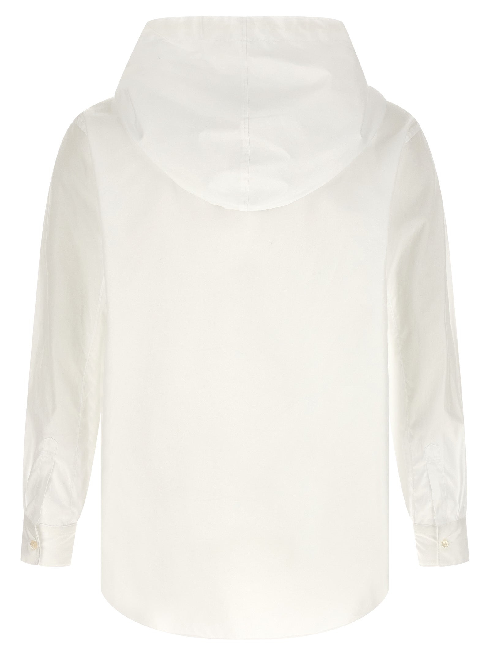 Discover the Comme Des Garçons White Cotton Blouse, a masterpiece of avant-garde luxury, crafted from 100% cotton for unparalleled elegance and versatility.