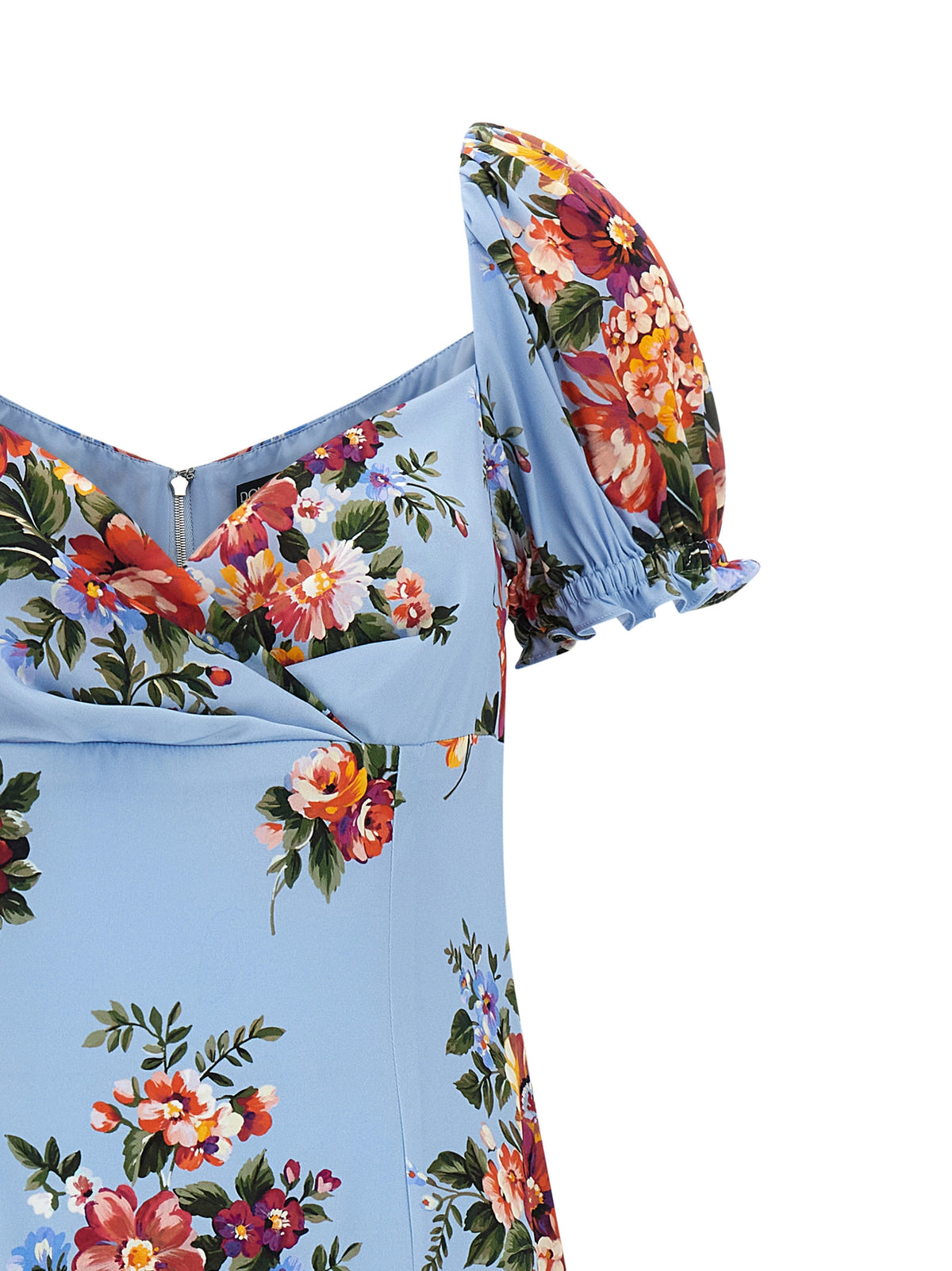 Indulge in the exquisite Dolce & Gabbana Blue Silk Midi Dress, where luxurious silk meets captivating floral elegance, perfect for elevating any sophisticated occasion.