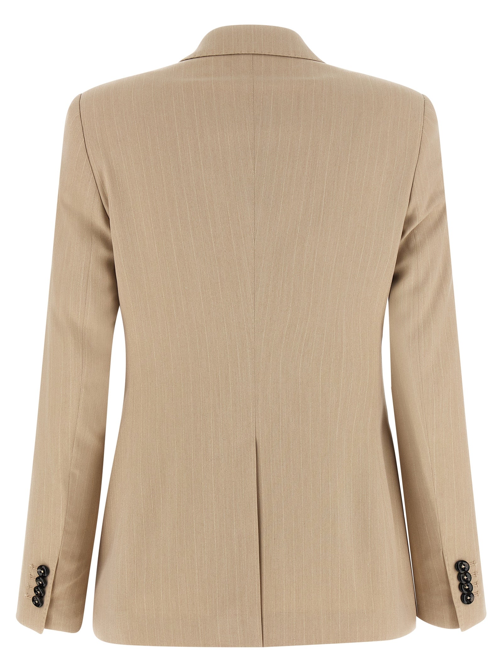 Experience the exquisite Tagliatore Beige Polyester Blazer, a testament to Italian artistry, blending elegance and comfort for the discerning individual.
