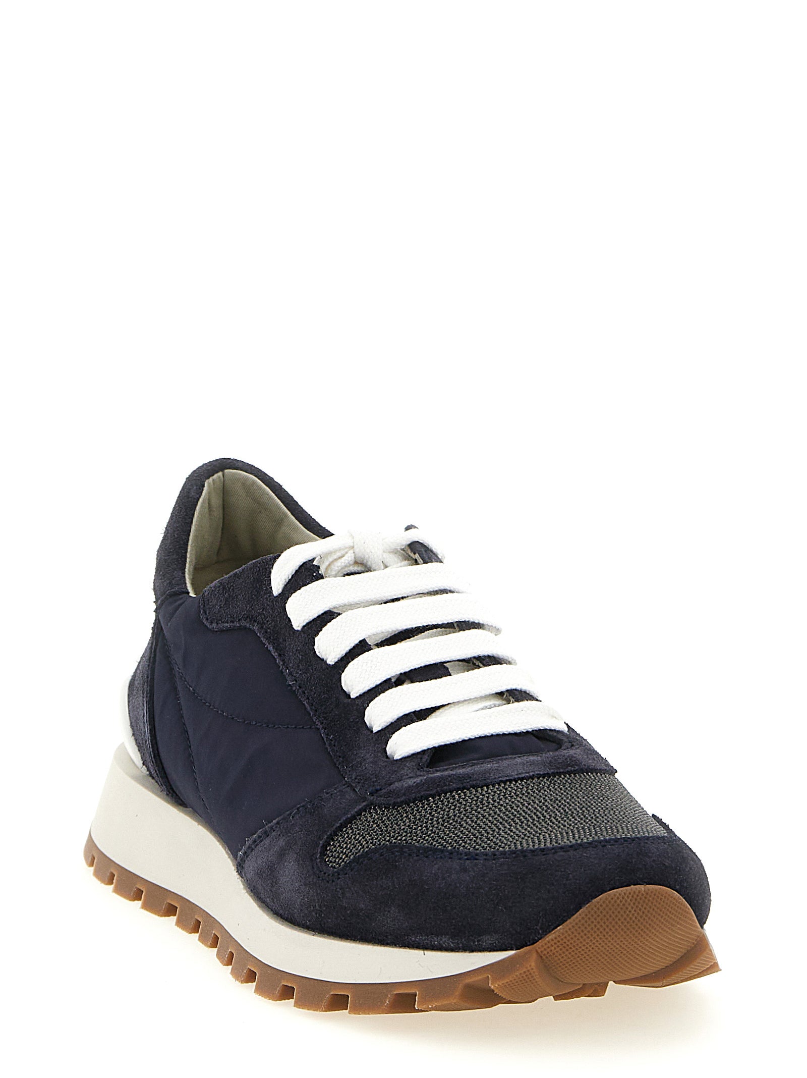 Brunello Cucinelli Blue Polyester Athletic Sneakers - Luxe Elegance