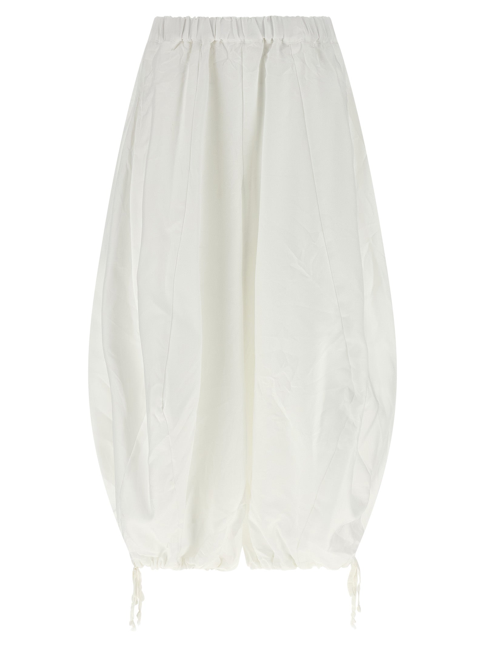 Comme Des Garçons White Polyester Casual Pants - Avant-Garde Luxury