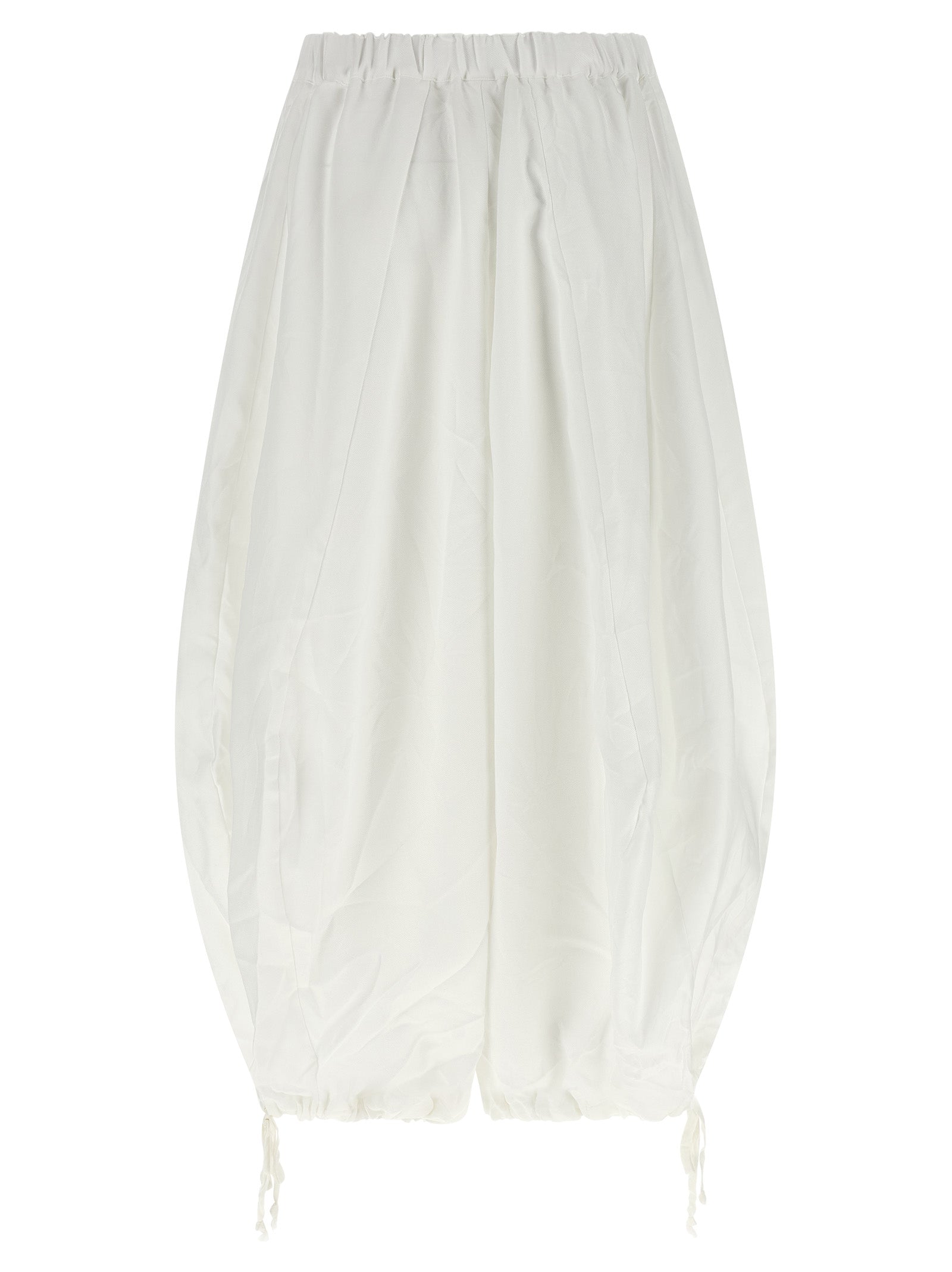 Comme Des Garçons White Polyester Casual Pants - Avant-Garde Luxury