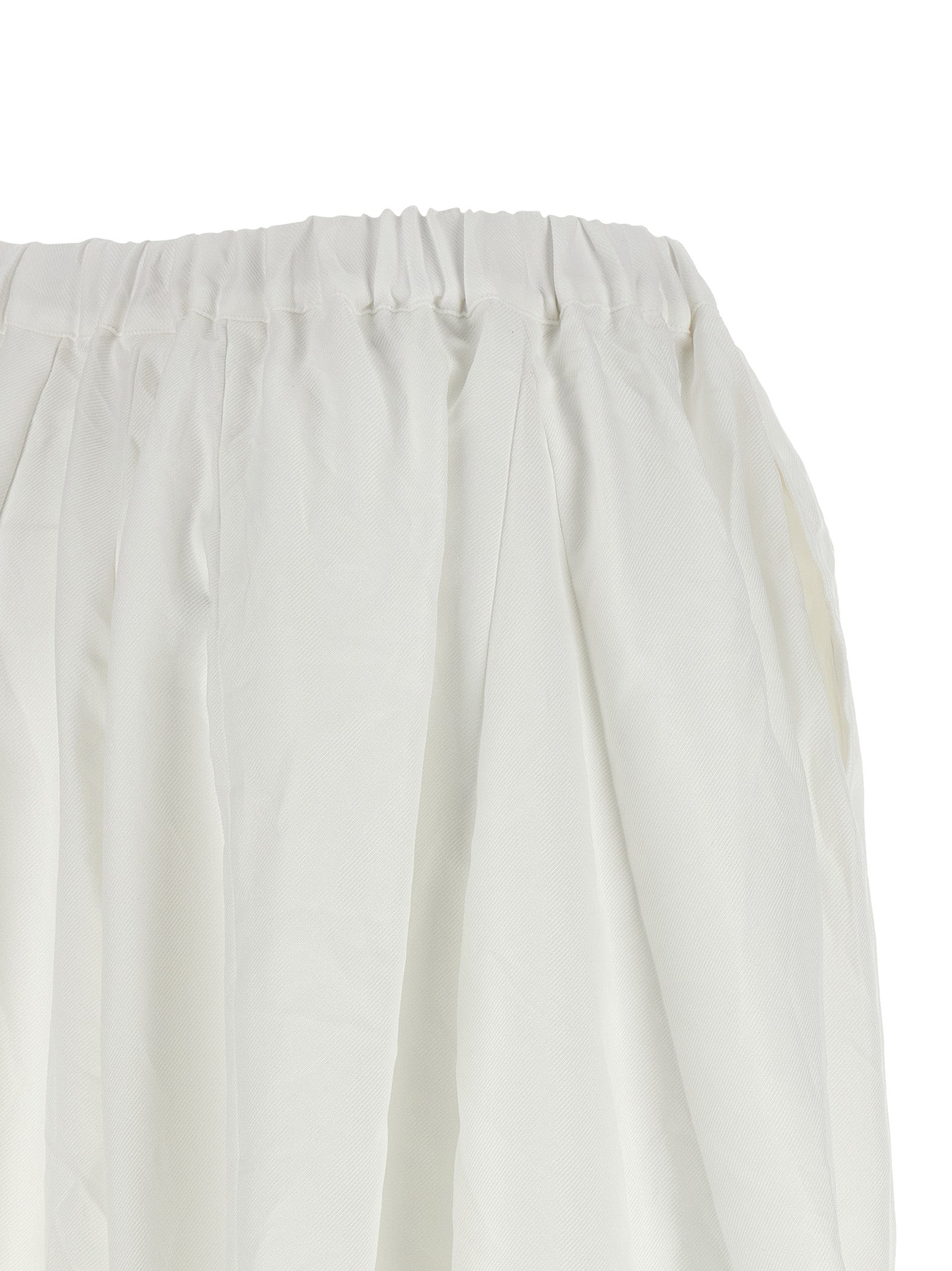 Comme Des Garçons White Polyester Casual Pants - Avant-Garde Luxury