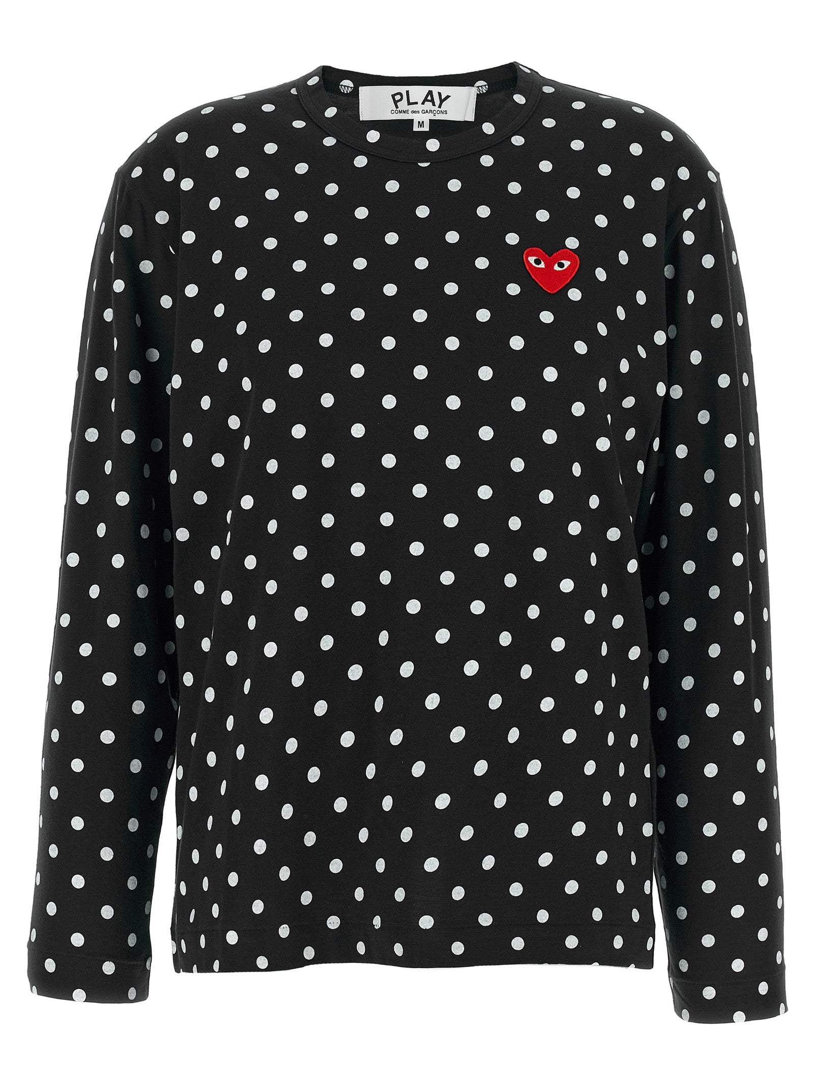 Comme Des Garçons Play Black Cotton Long Sleeve T-Shirt - Timeless Elegance