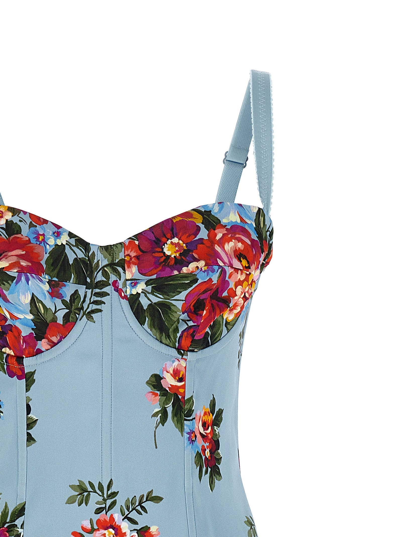 Dolce & Gabbana Blue Viscose Midi Dress – Artisanal Luxury Couture