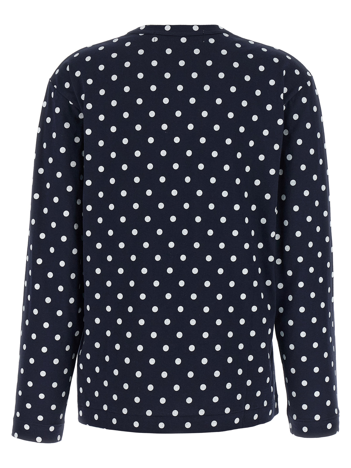 Discover the Comme Des Garçons Play Blue Cotton Long Sleeve T-Shirt, where exquisite craftsmanship meets playful elegance, perfect for the discerning individual.