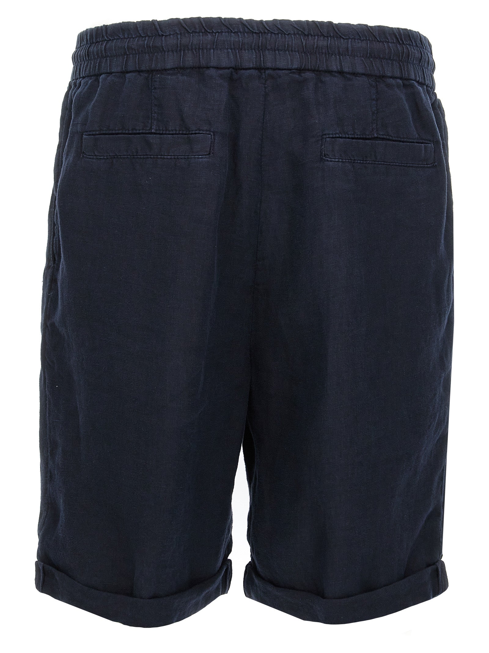 Brunello Cucinelli Blue Linen Bermuda Shorts - Timeless Elegance