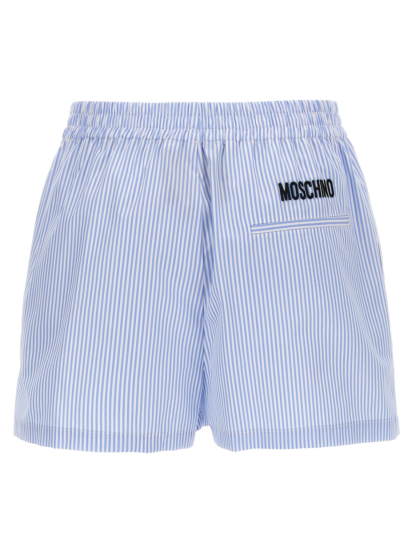 Moschino Blue Cotton Bermuda Shorts - Effortless Luxury Chic