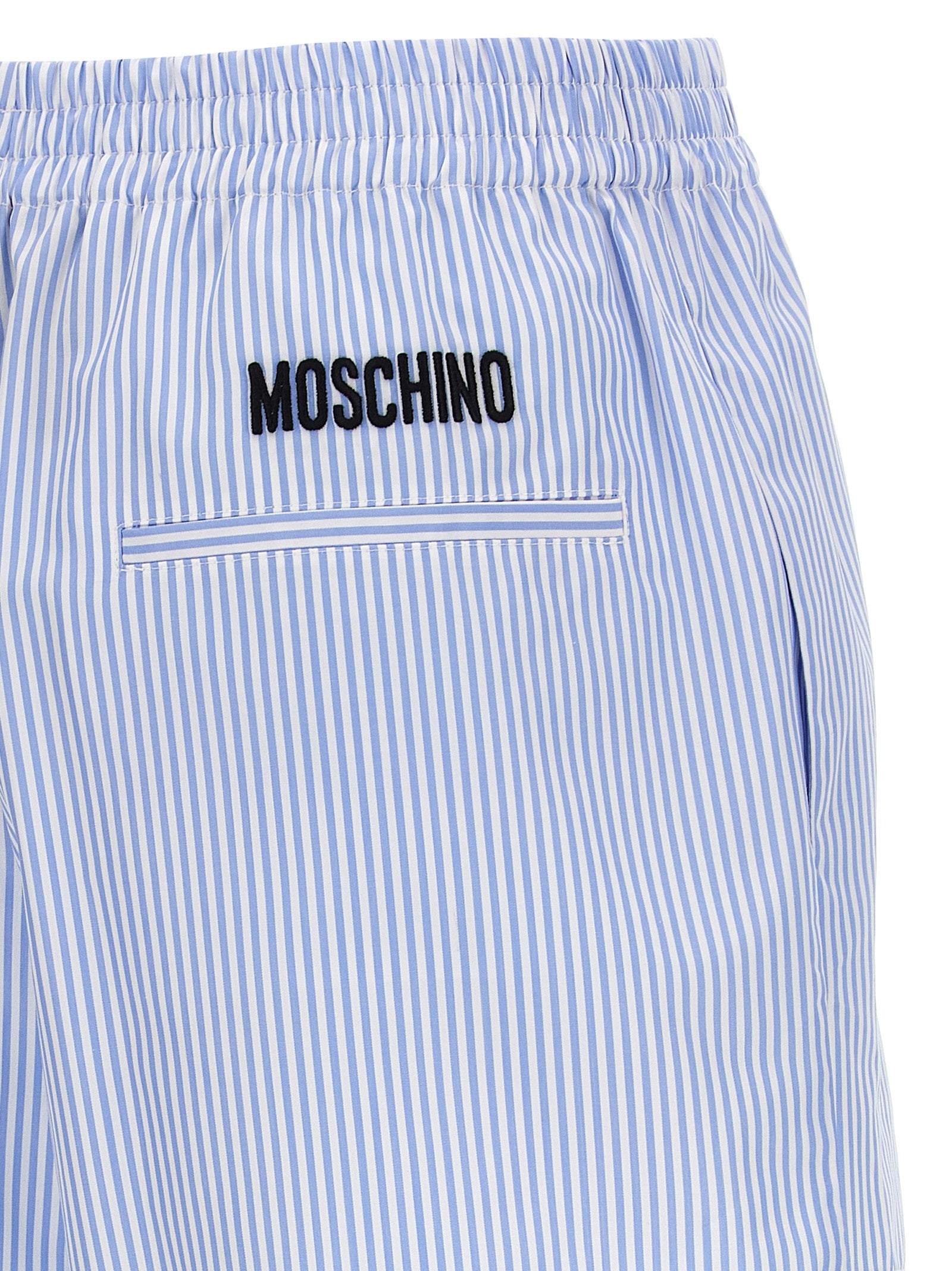 Moschino Blue Cotton Bermuda Shorts - Effortless Luxury Style