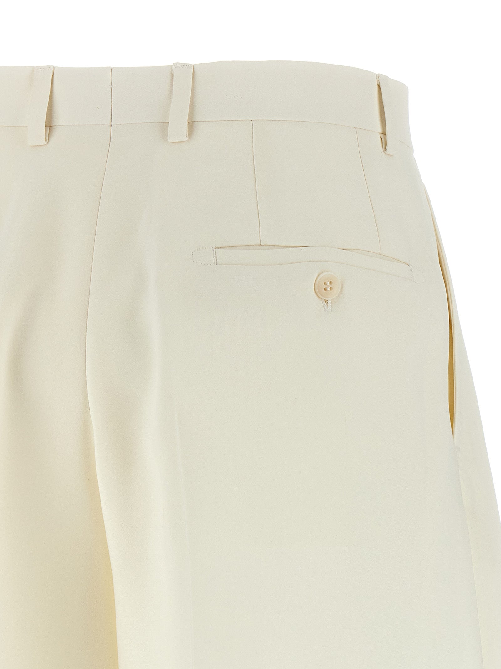 Brioni White Silk Bermuda Shorts - Effortless Elegance Redefined