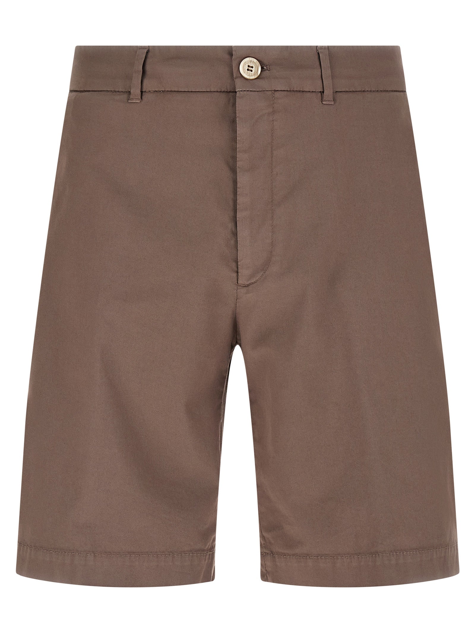 Brunello Cucinelli Brown Cotton Bermuda Shorts - Timeless Luxury