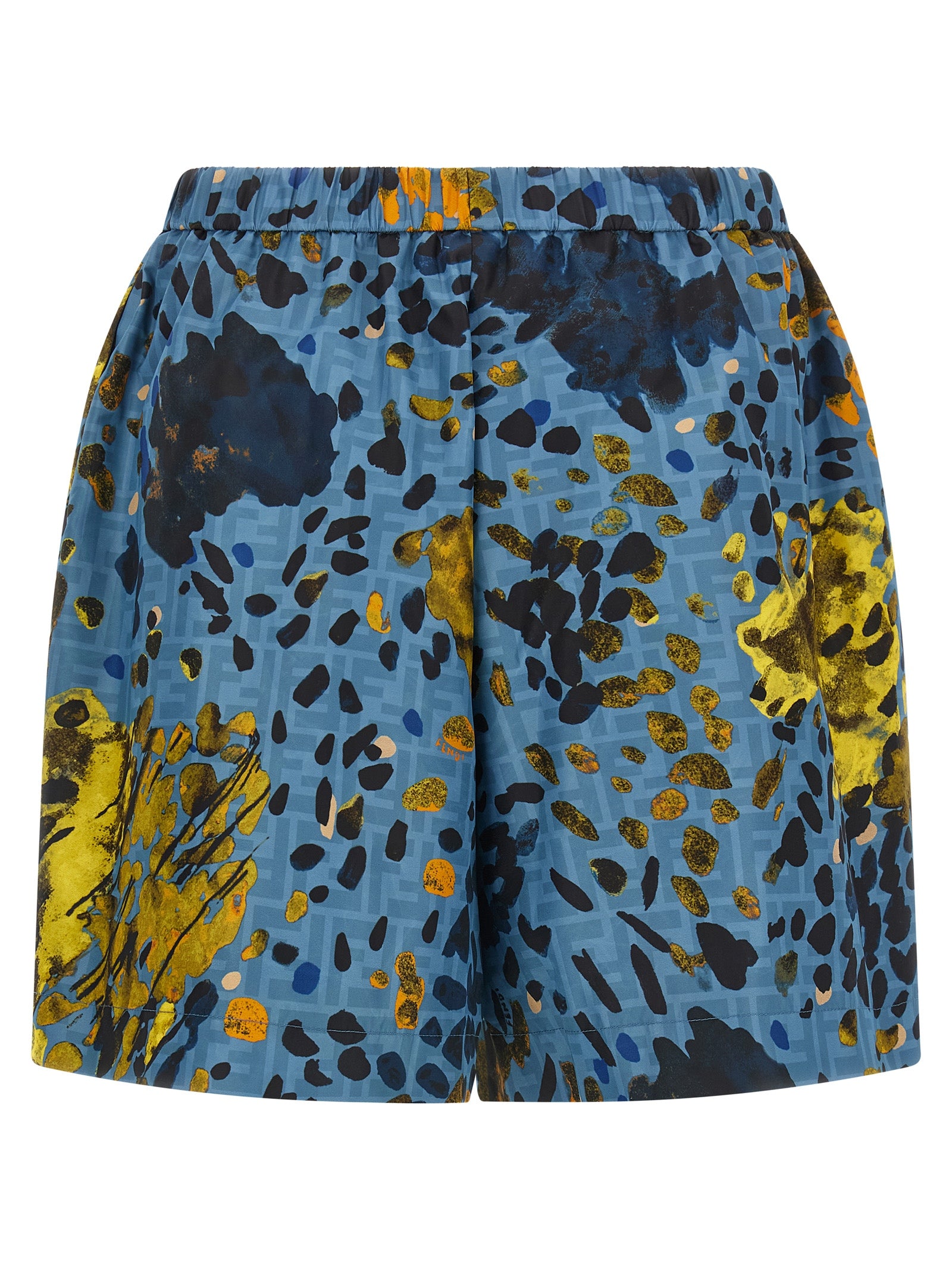 Elevate your wardrobe with Fendi Blue Polyester Bermuda Shorts, a luxurious statement piece crafted in Italy, blending comfort and sophistication for the discerning individual.