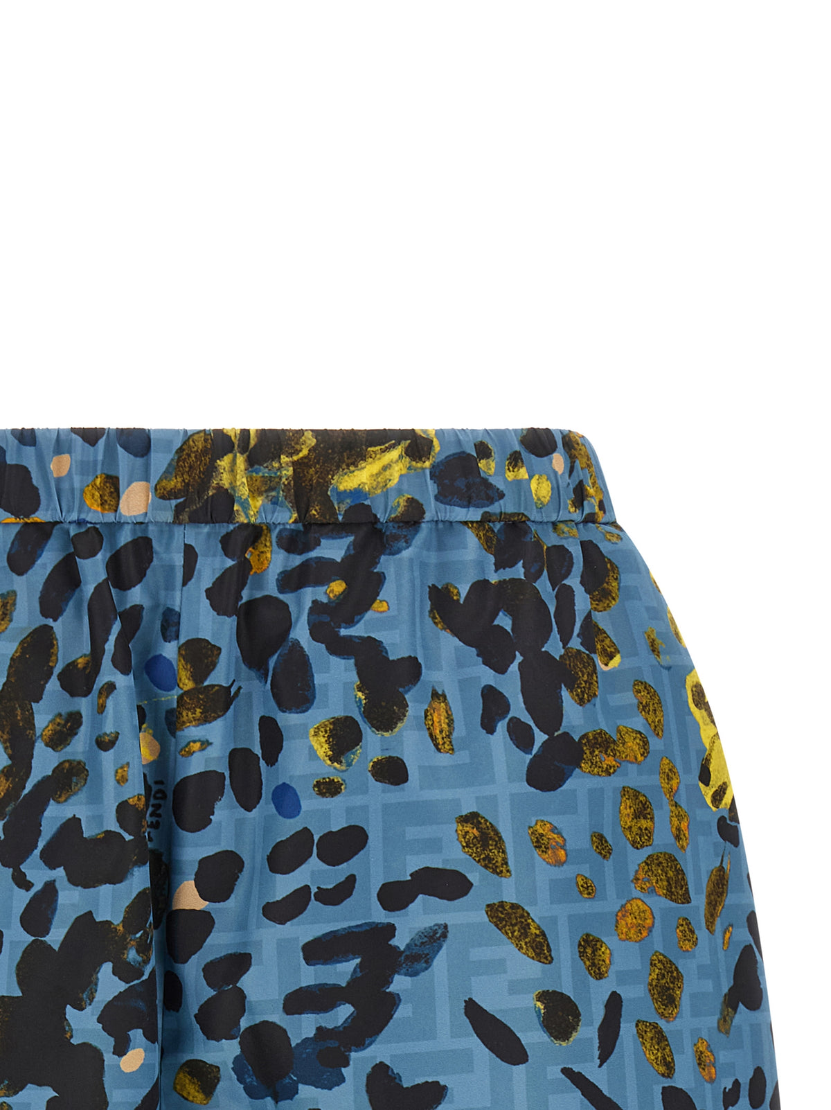 Fendi Blue Polyester Bermuda Shorts - Luxury Statement Piece