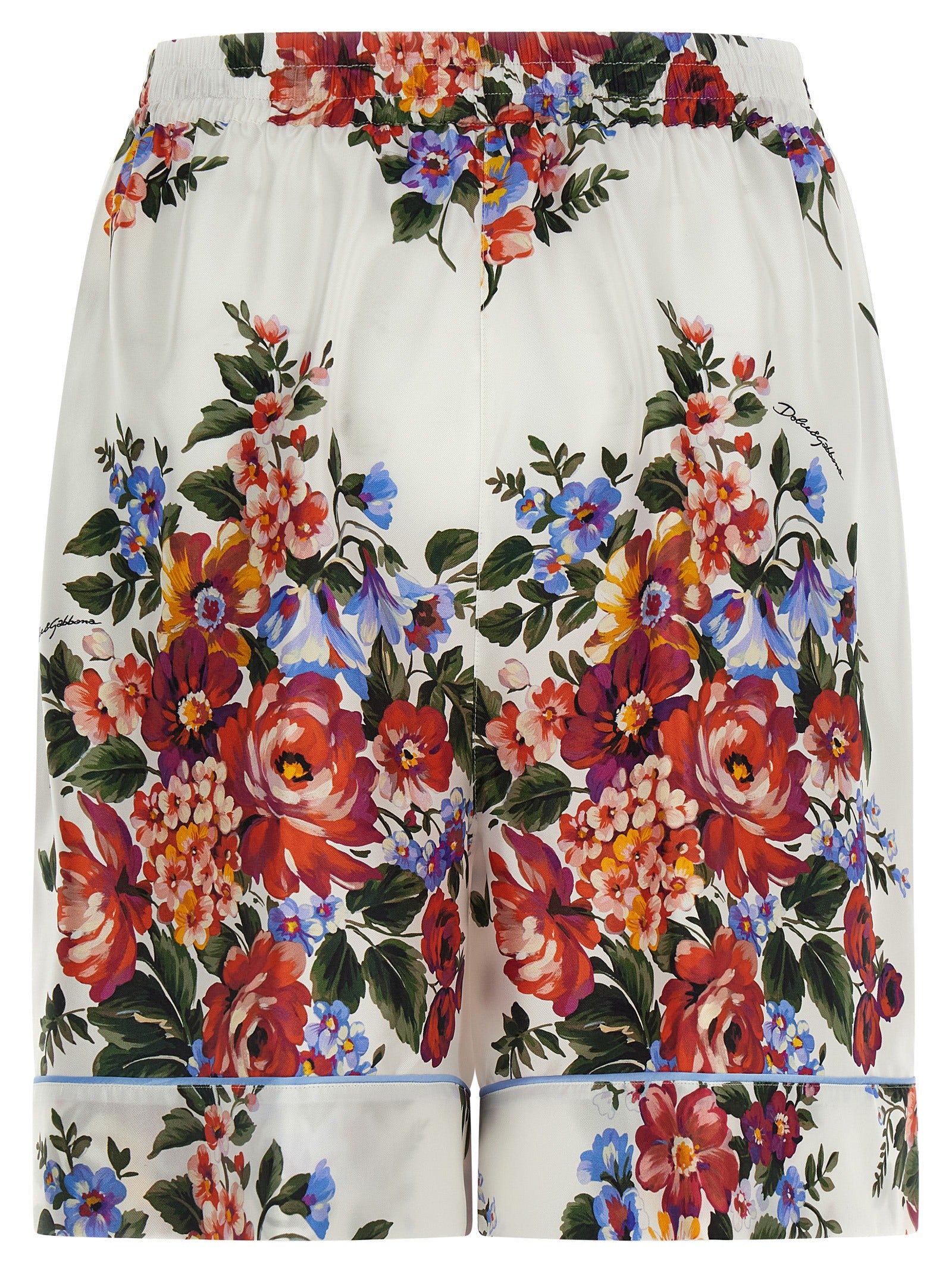 Dolce & Gabbana Multicolor Silk Bermuda Shorts