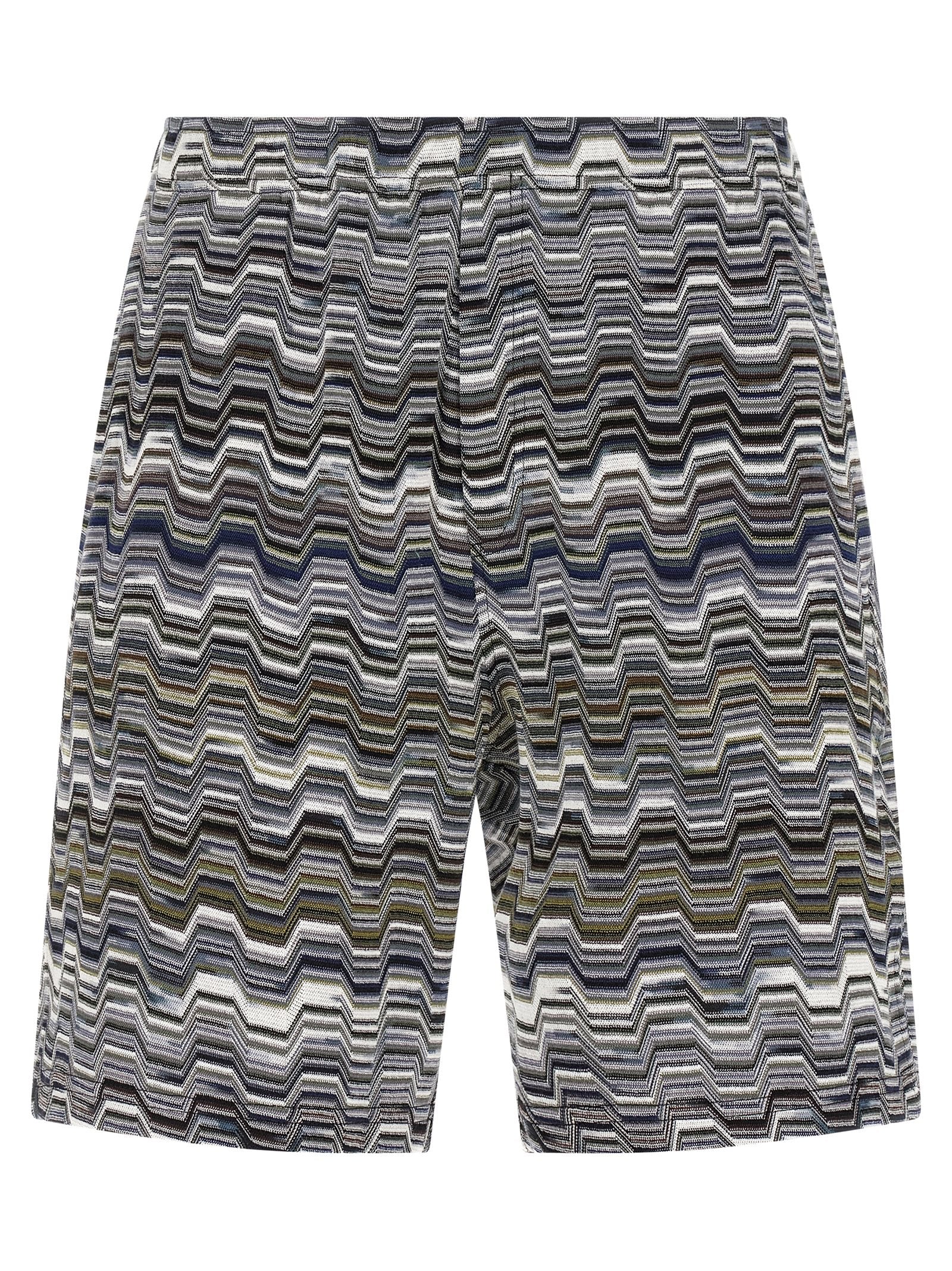 Missoni Bicolor Cotton Bermuda Shorts - Effortless Luxury Style