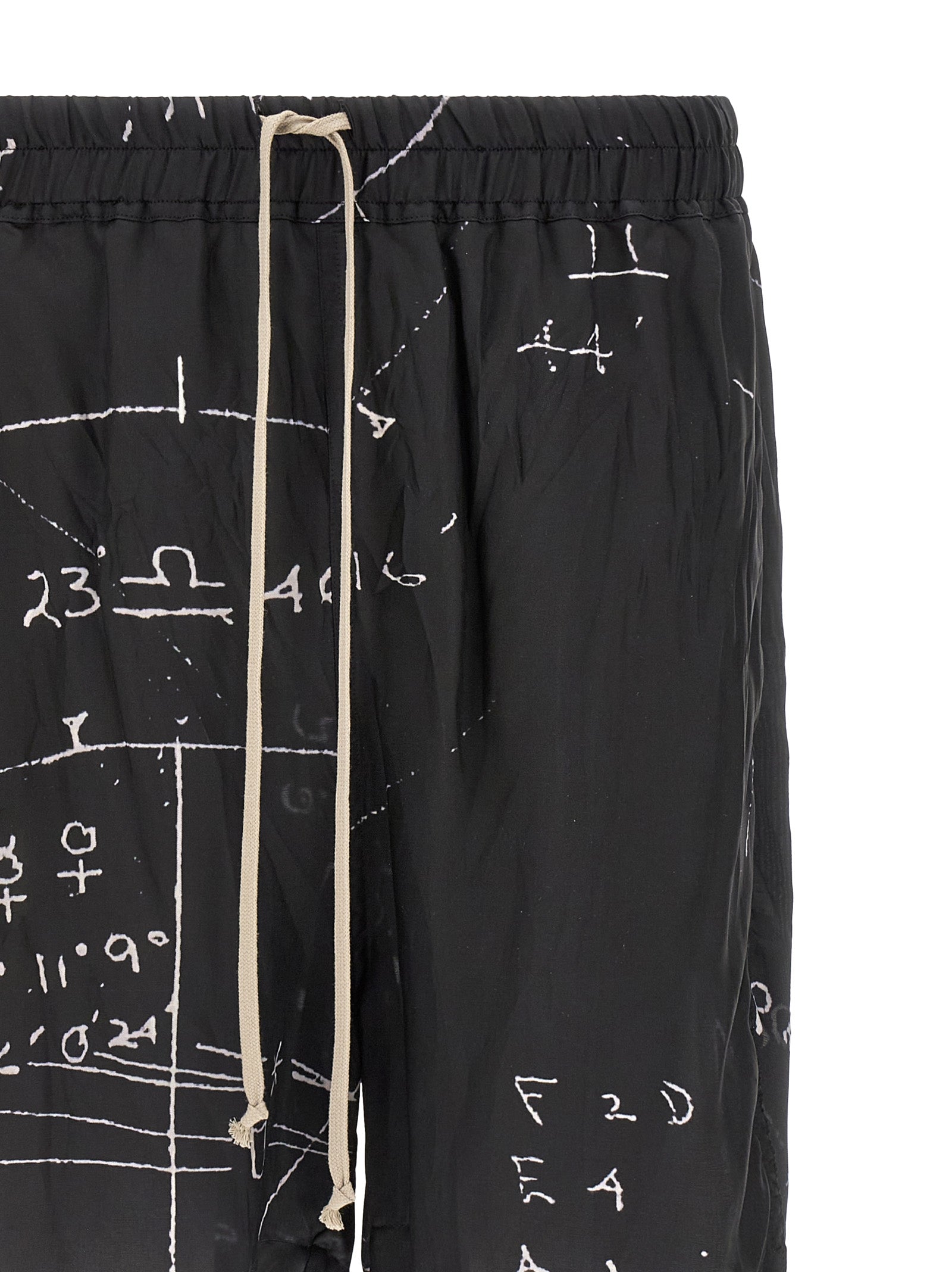 Rick Owens Bicolor Viscose Bermuda Shorts