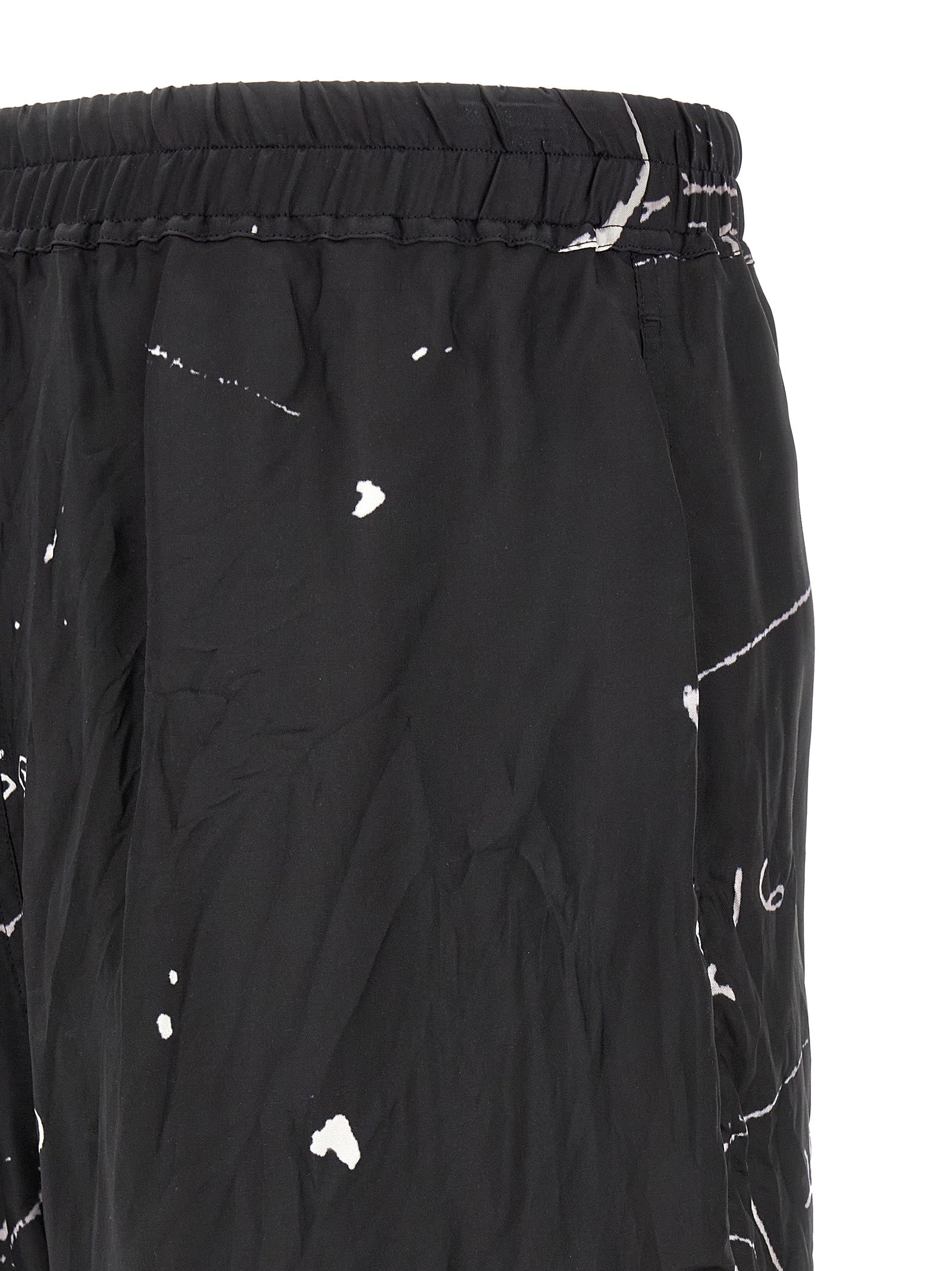 Rick Owens Bicolor Viscose Bermuda Shorts