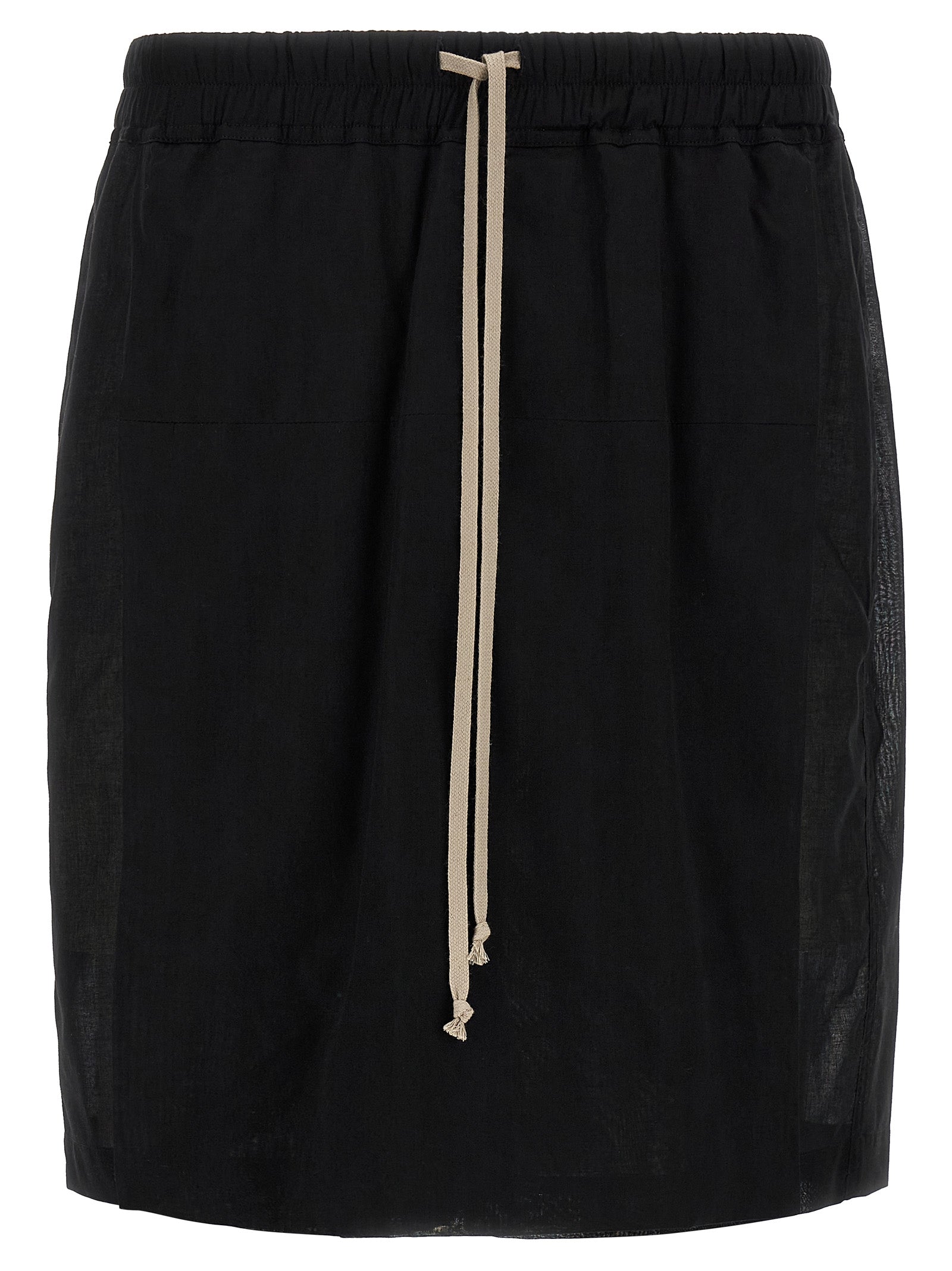 Experience the allure of Rick Owens Black Cotton Bermuda Shorts, where avant-garde design meets luxurious comfort, redefining modern elegance for discerning tastes.
