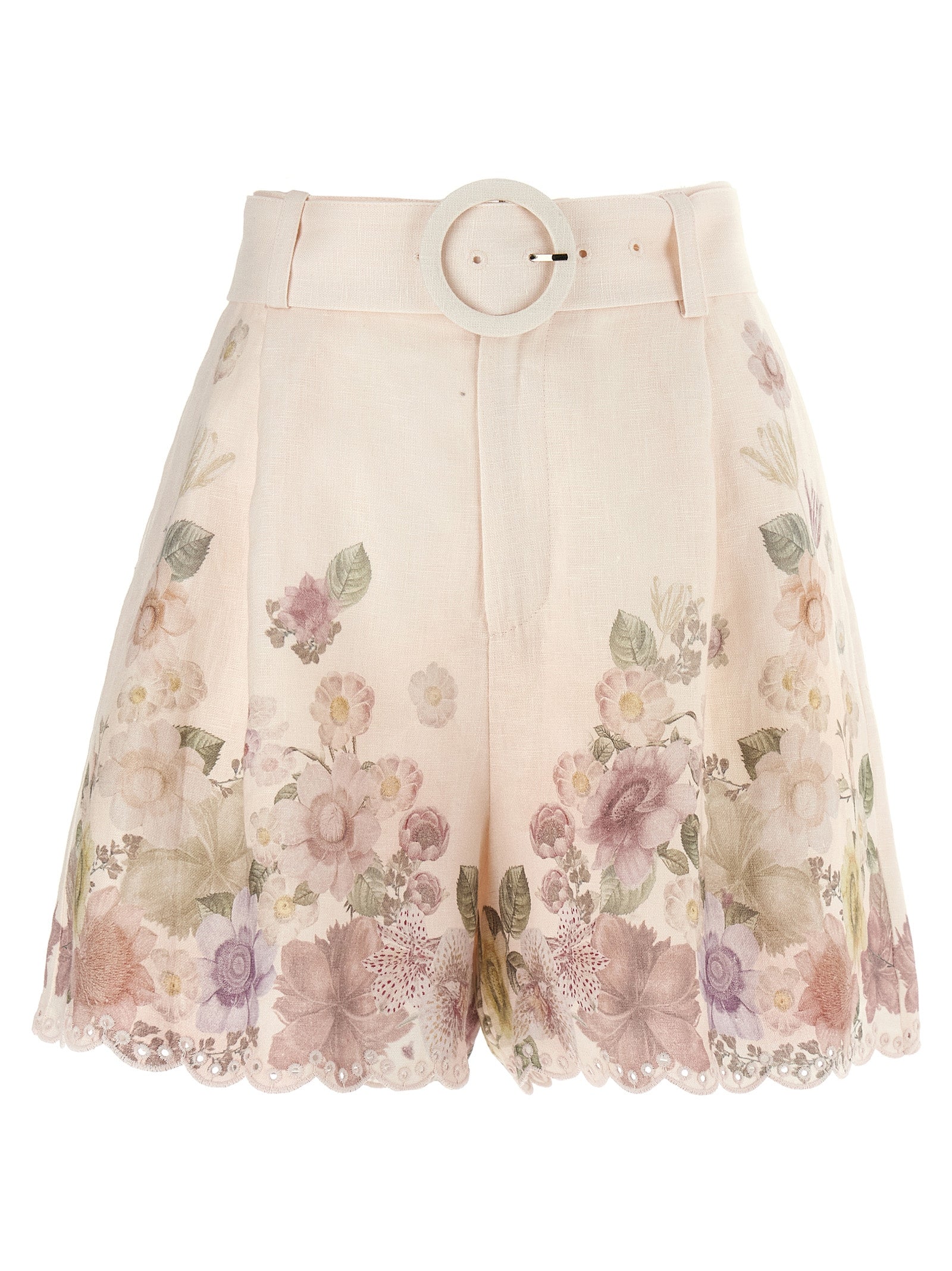 Twinset Multicolor Linen Bermuda Shorts