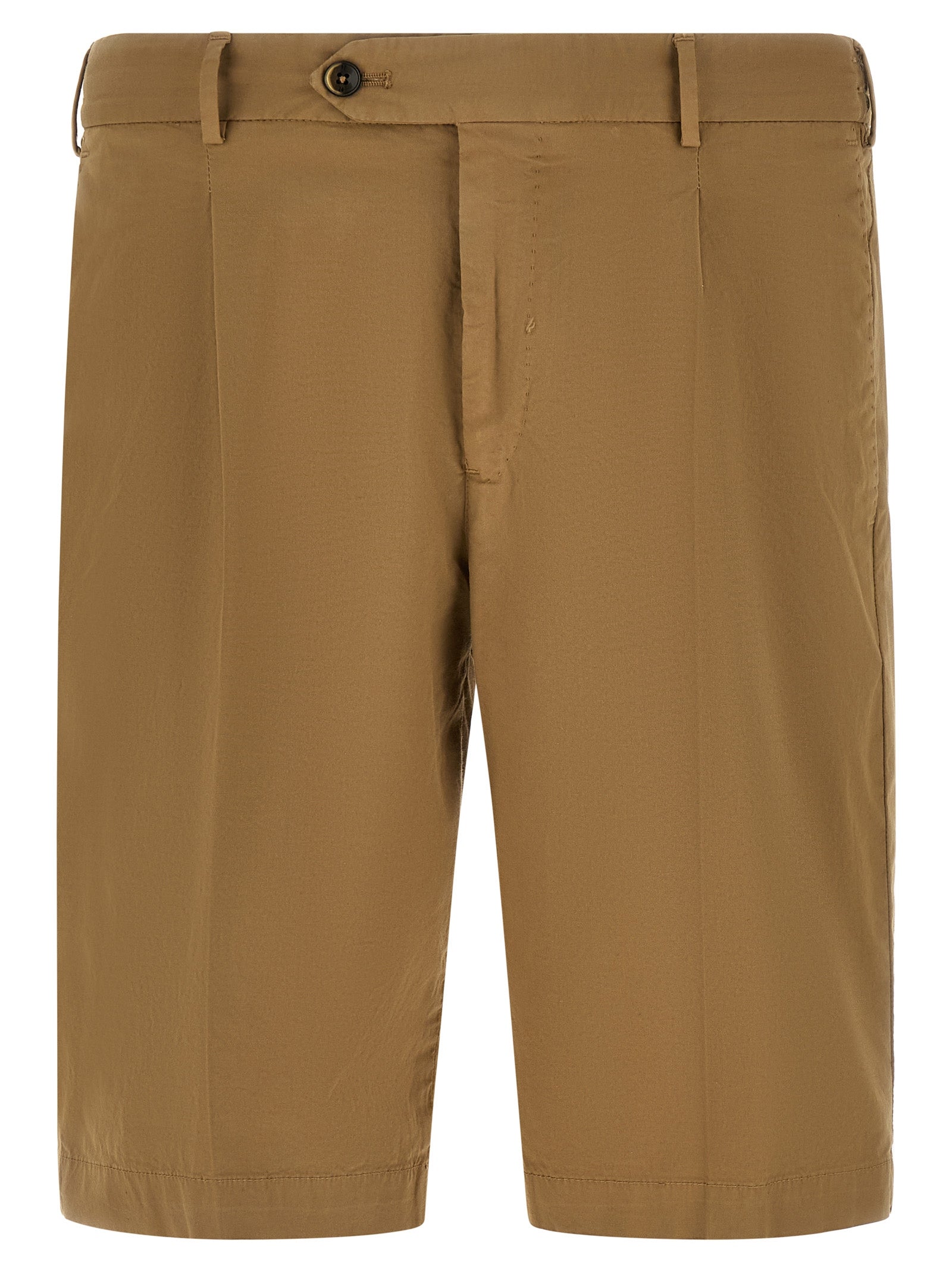 Experience the epitome of elegance with PT Torino Beige Cotton Bermuda Shorts, crafted from luxurious stretch cotton for unparalleled comfort and sophisticated style.