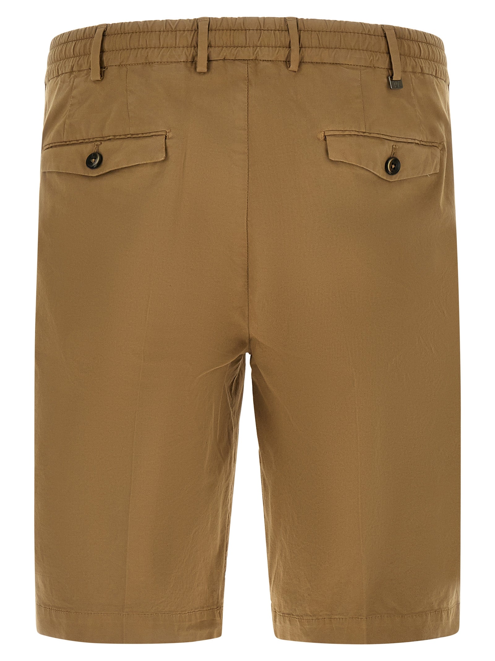 Elevate your summer wardrobe with PT Torino Beige Cotton Bermuda Shorts, crafted from luxurious stretch cotton for effortless sophistication and timeless style.
