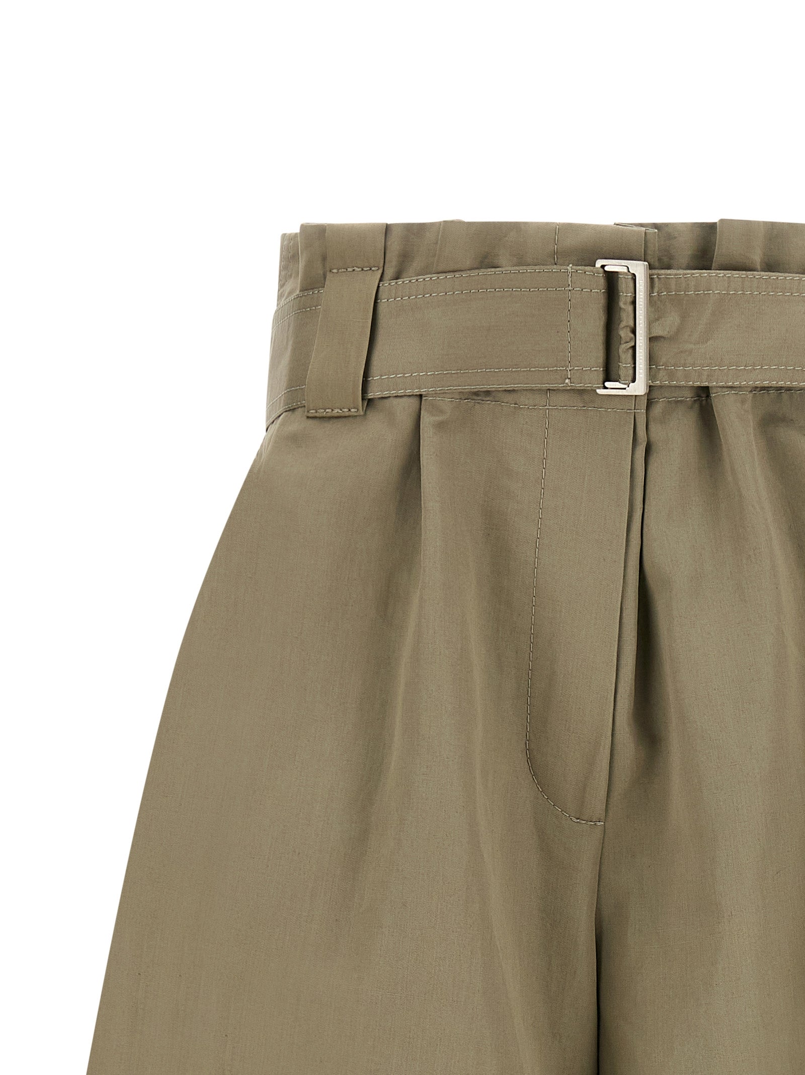 Elevate your wardrobe with Brunello Cucinelli Bicolor Cotton Bermuda Shorts, a blend of luxurious cotton and ramie, embodying sophistication and timeless elegance.