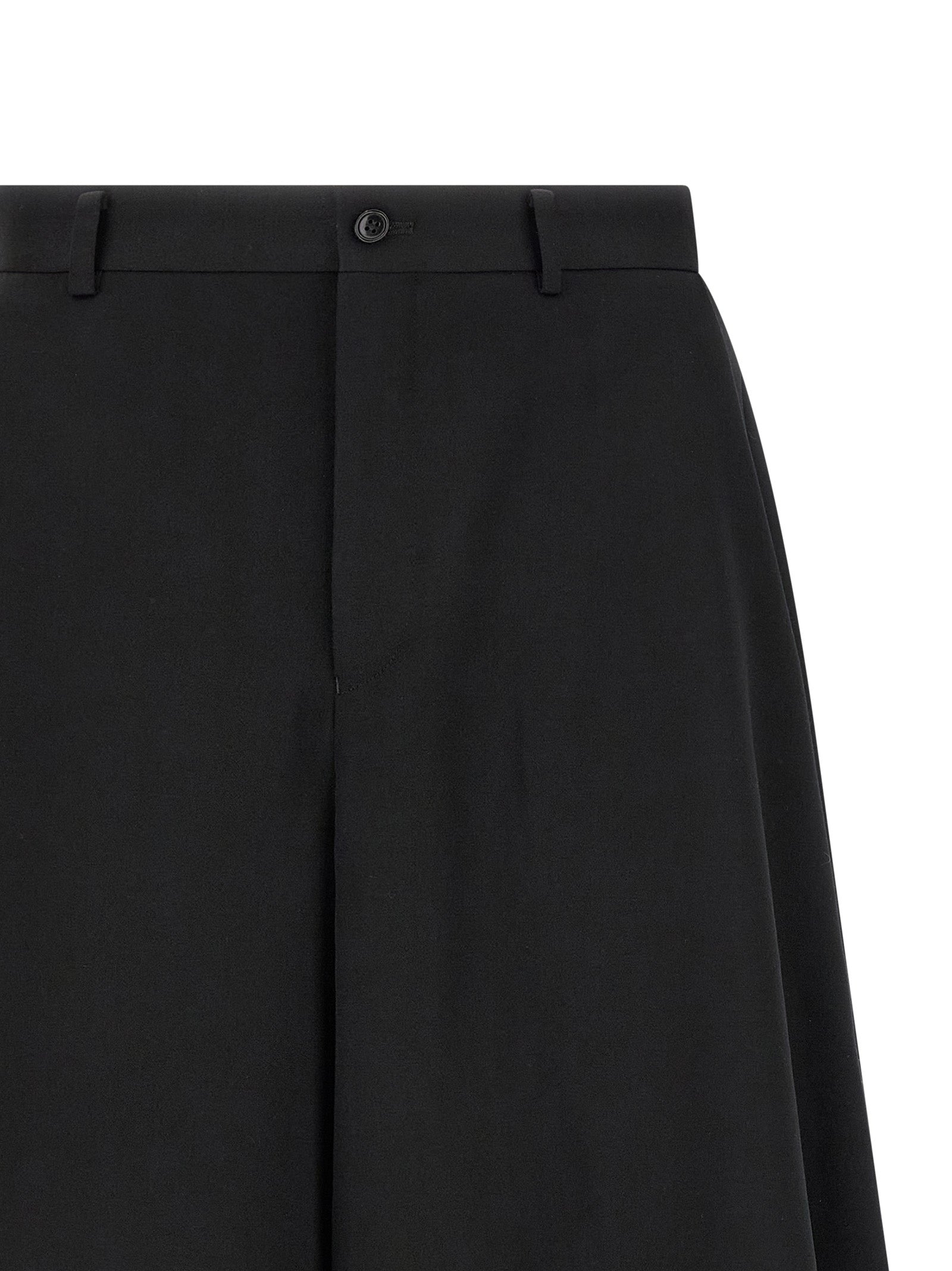 Comme Des Garçons Black Wool Bermuda Shorts