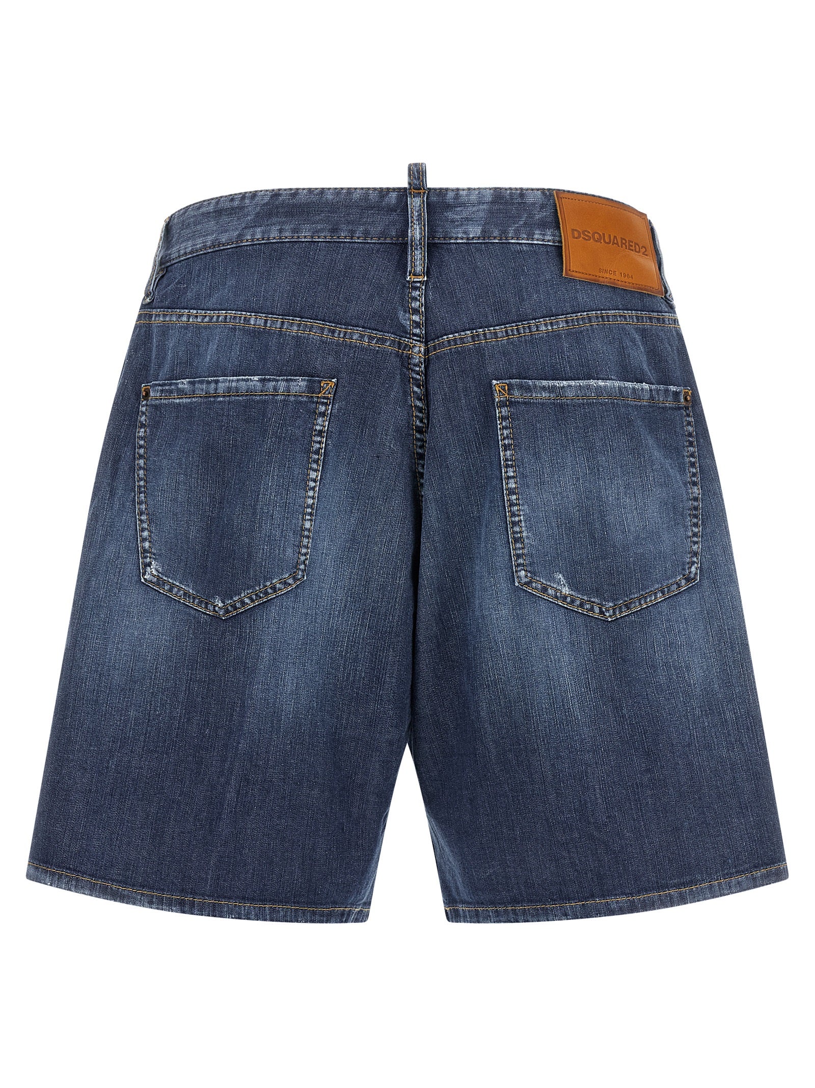Indulge in the Dsquared² Blue Cotton Bermuda Shorts, where stone-washed luxury meets edgy sophistication, elevating your style with unmatched craftsmanship and allure.