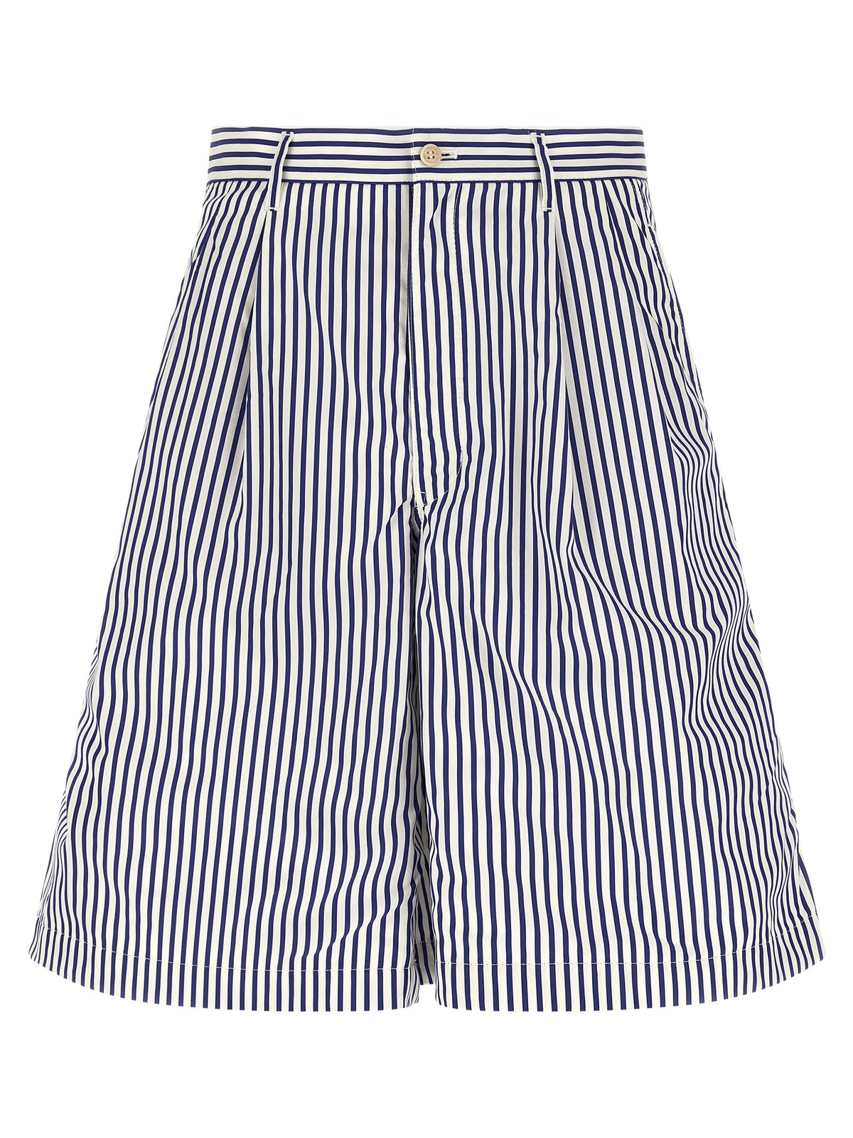 Comme Des Garçons Blue Cotton Bermuda Shorts - Timeless Luxury