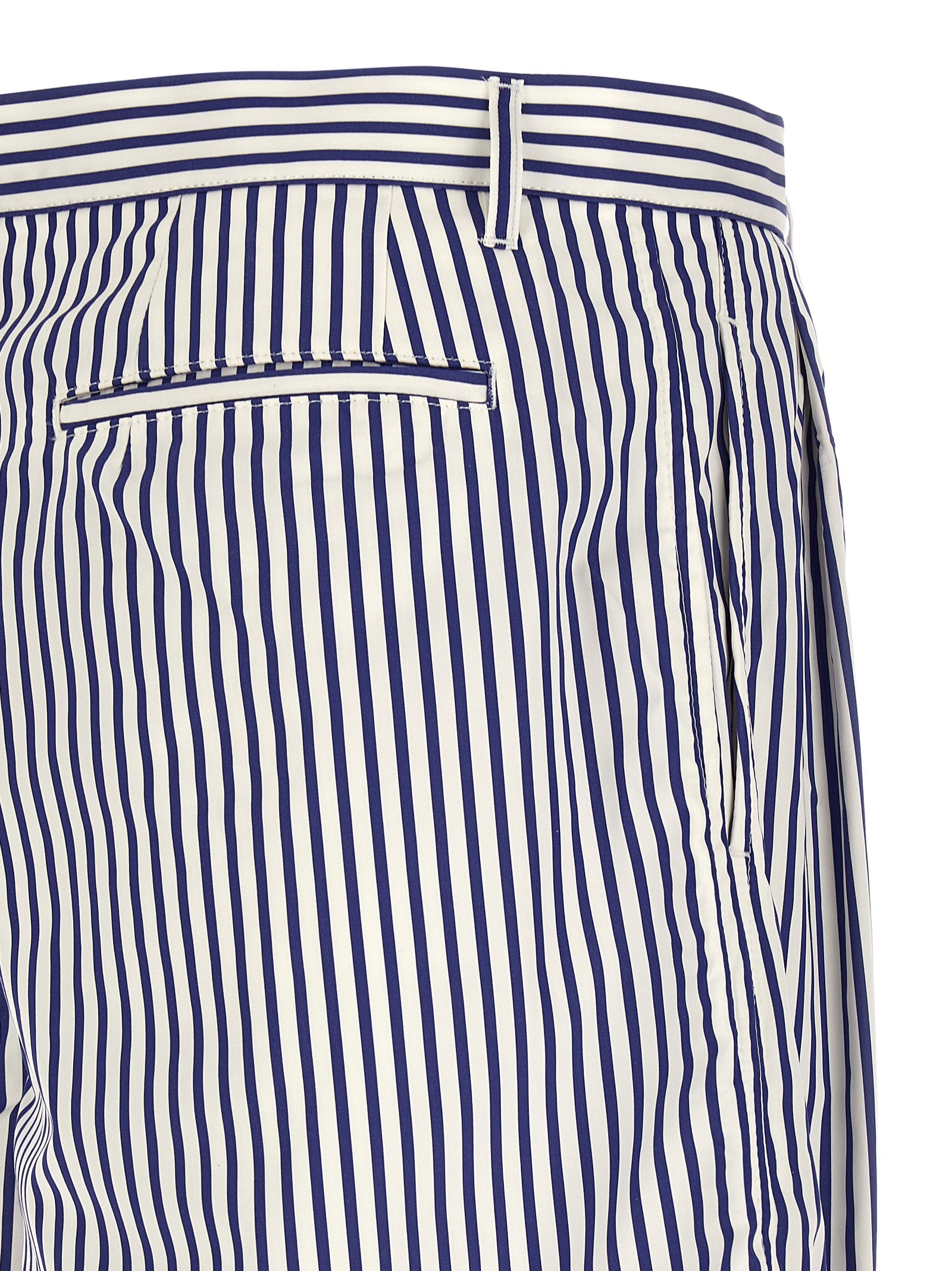 Comme Des Garçons Blue Cotton Bermuda Shorts - Timeless Luxury