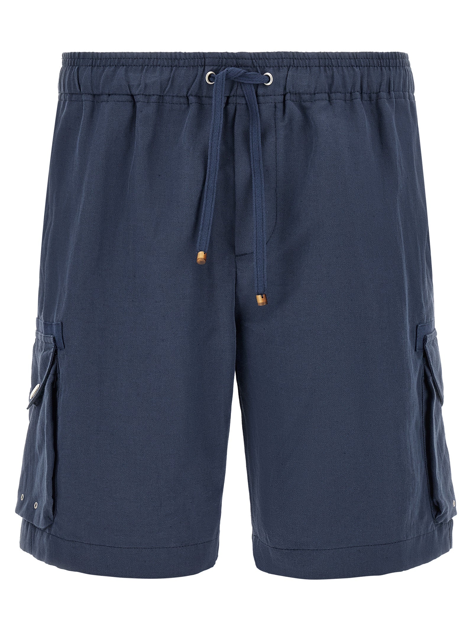 Brunello Cucinelli Blue Linen Bermuda Shorts - Timeless Luxury