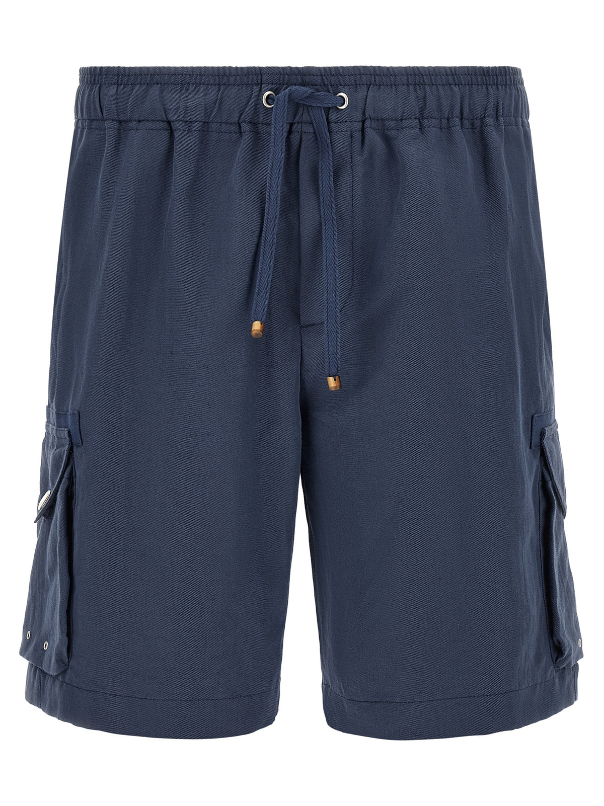 Brunello Cucinelli Blue Linen Bermuda Shorts - Timeless Luxury