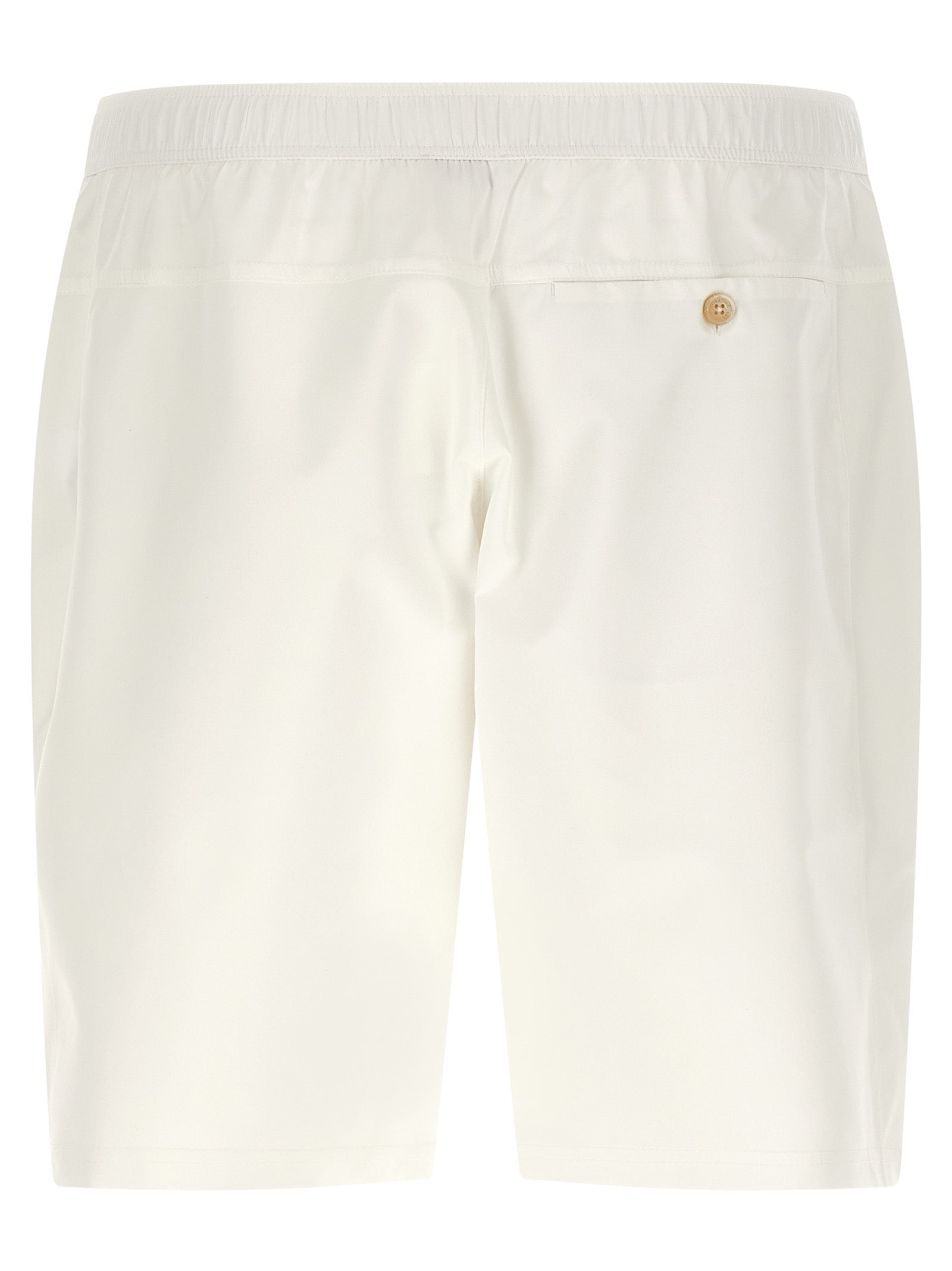 Discover the exquisite Brunello Cucinelli White Polyester Bermuda Shorts, a luxurious blend of craftsmanship and comfort, perfect for the discerning individual seeking elegance.