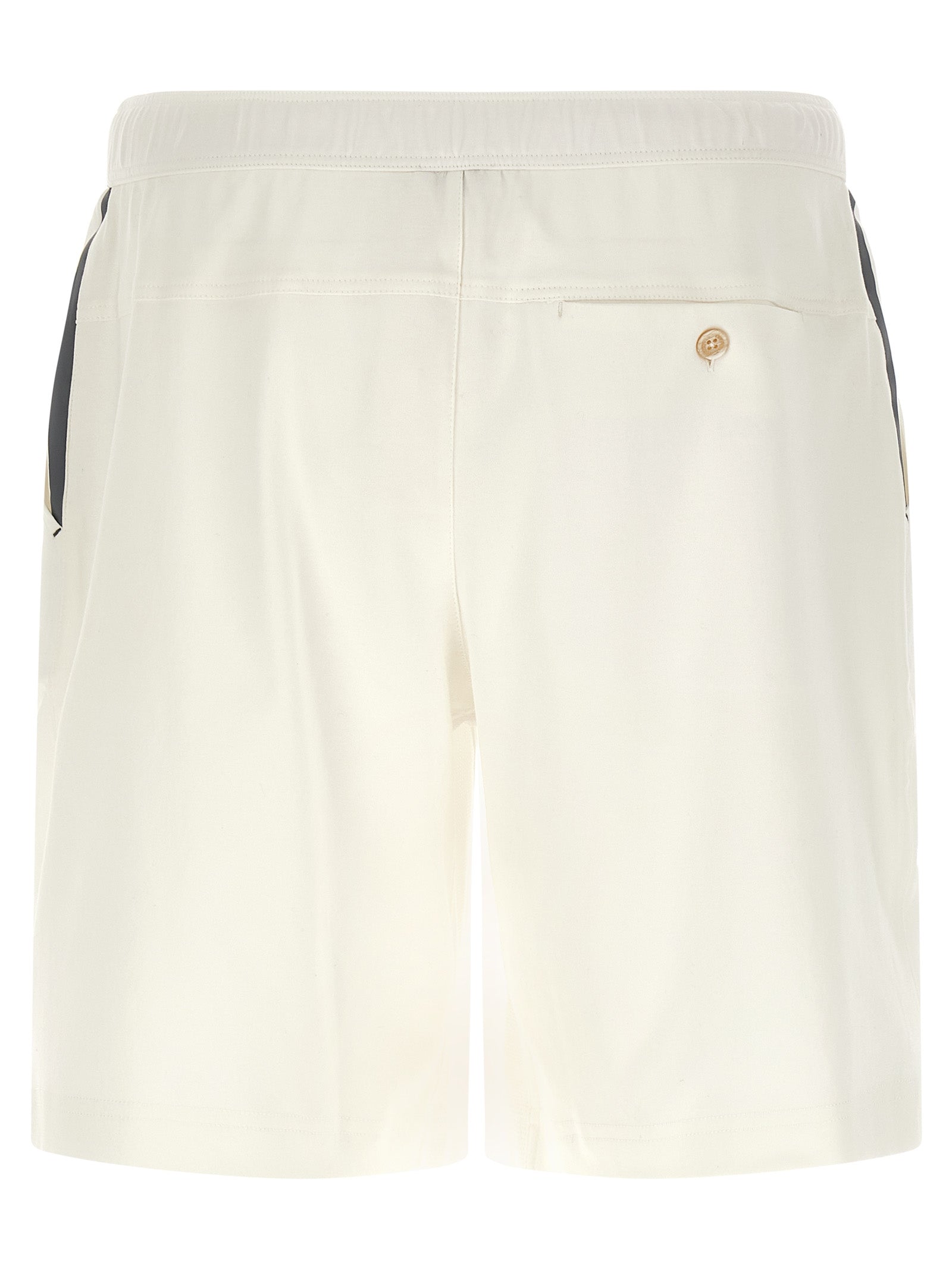 Elevate your summer wardrobe with Brunello Cucinelli's White Cotton Bermuda Shorts, crafted from breathable cotton for effortless luxury and timeless elegance.
