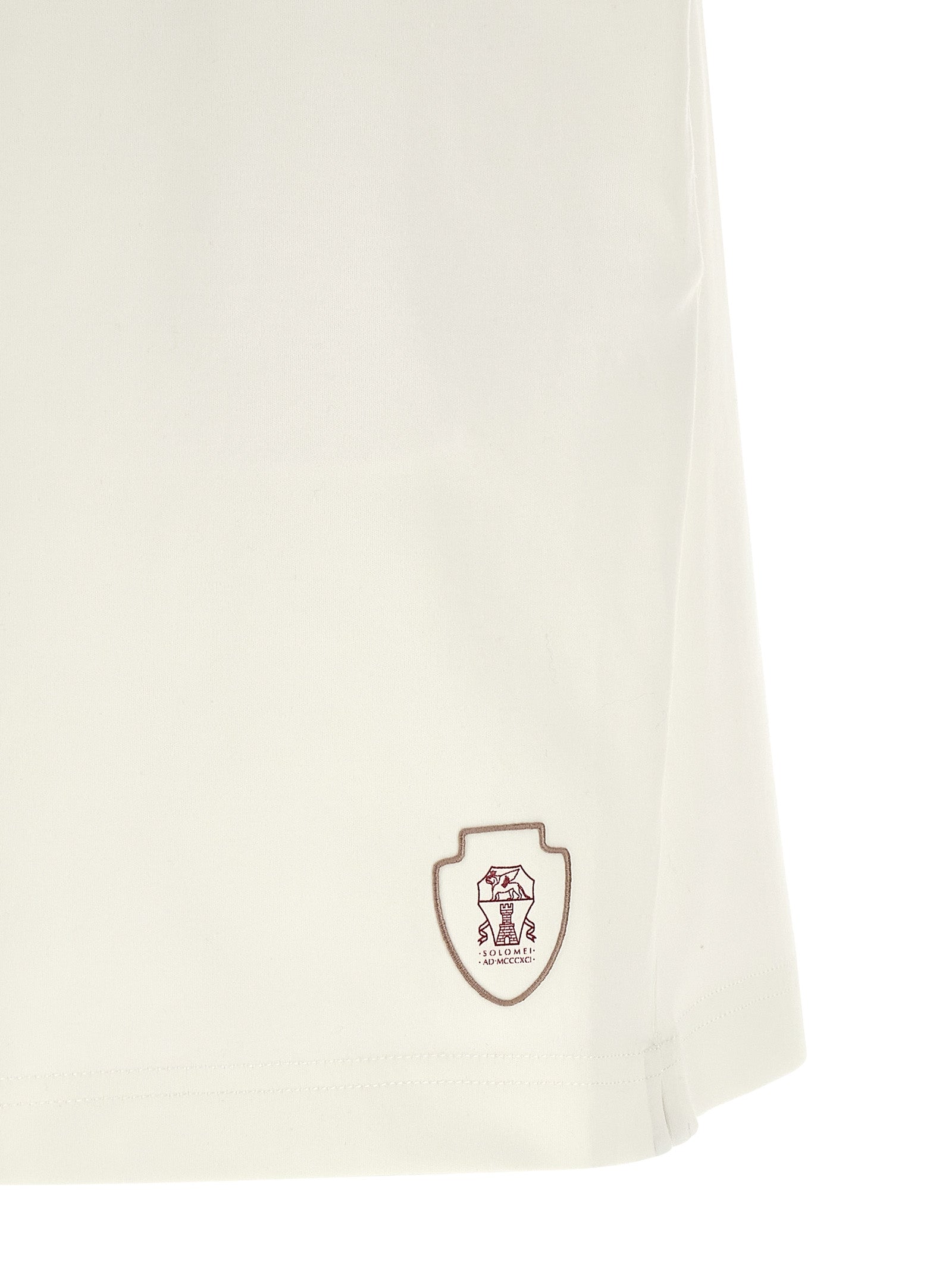 Elevate your summer wardrobe with Brunello Cucinelli White Cotton Bermuda Shorts, a blend of breathable luxury and sophisticated design, perfect for any occasion.