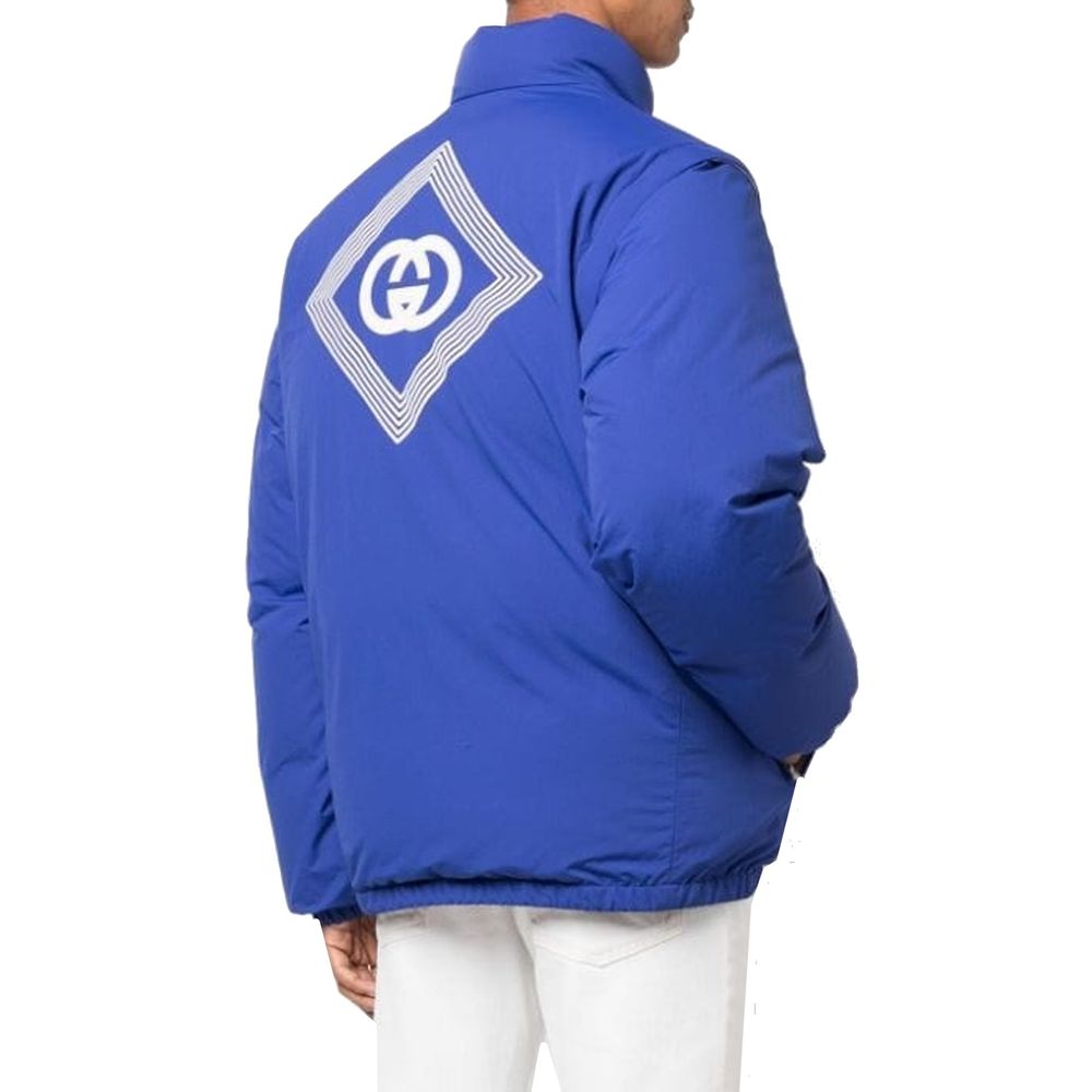 Gucci Blue Polyamide Coat - Elevate Your Wardrobe with Luxury
