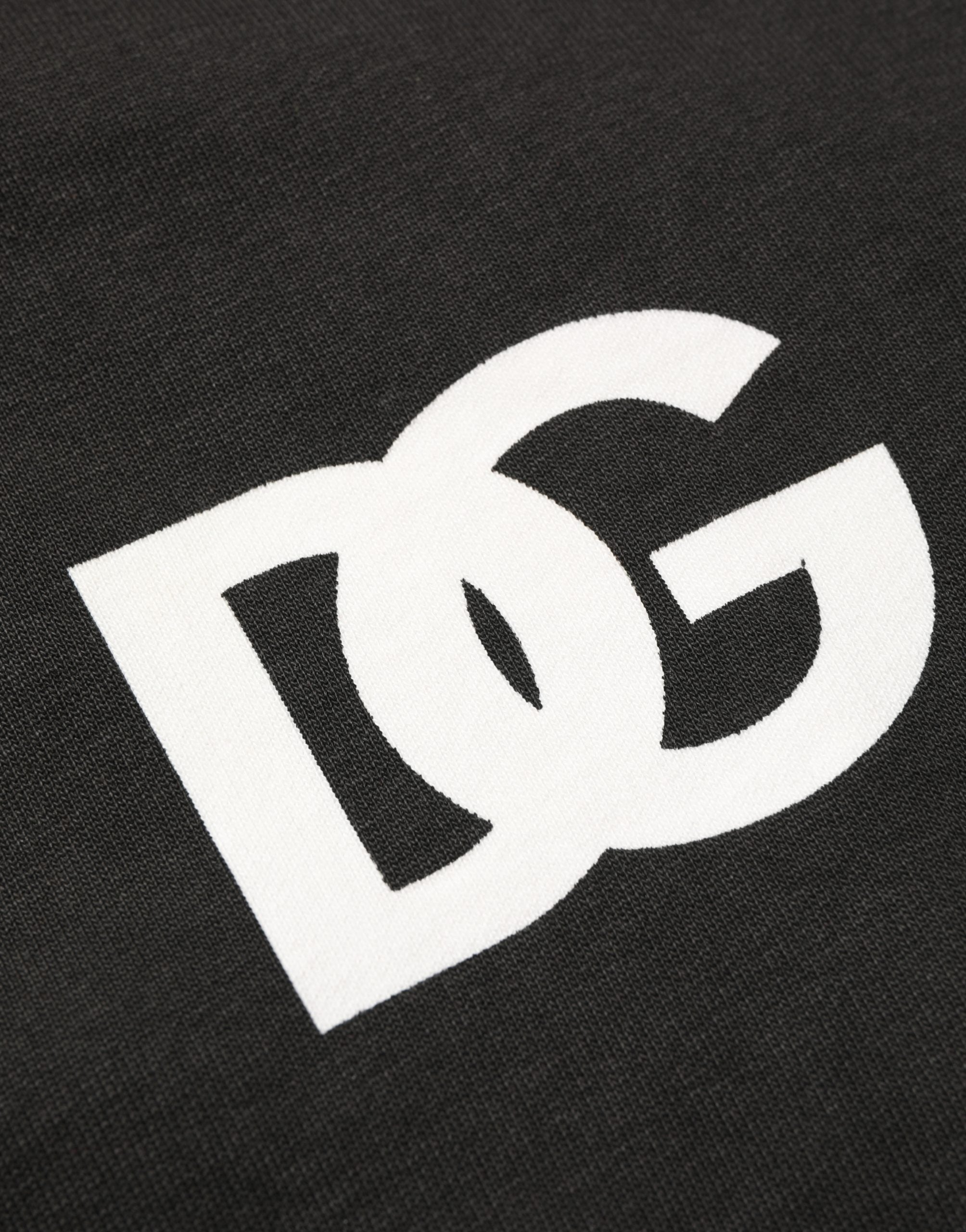 Elevate your style with the Dolce & Gabbana Black Cotton Logo Hooded Full Zip Sweater, a masterpiece of Italian craftsmanship that embodies luxury and sophistication.